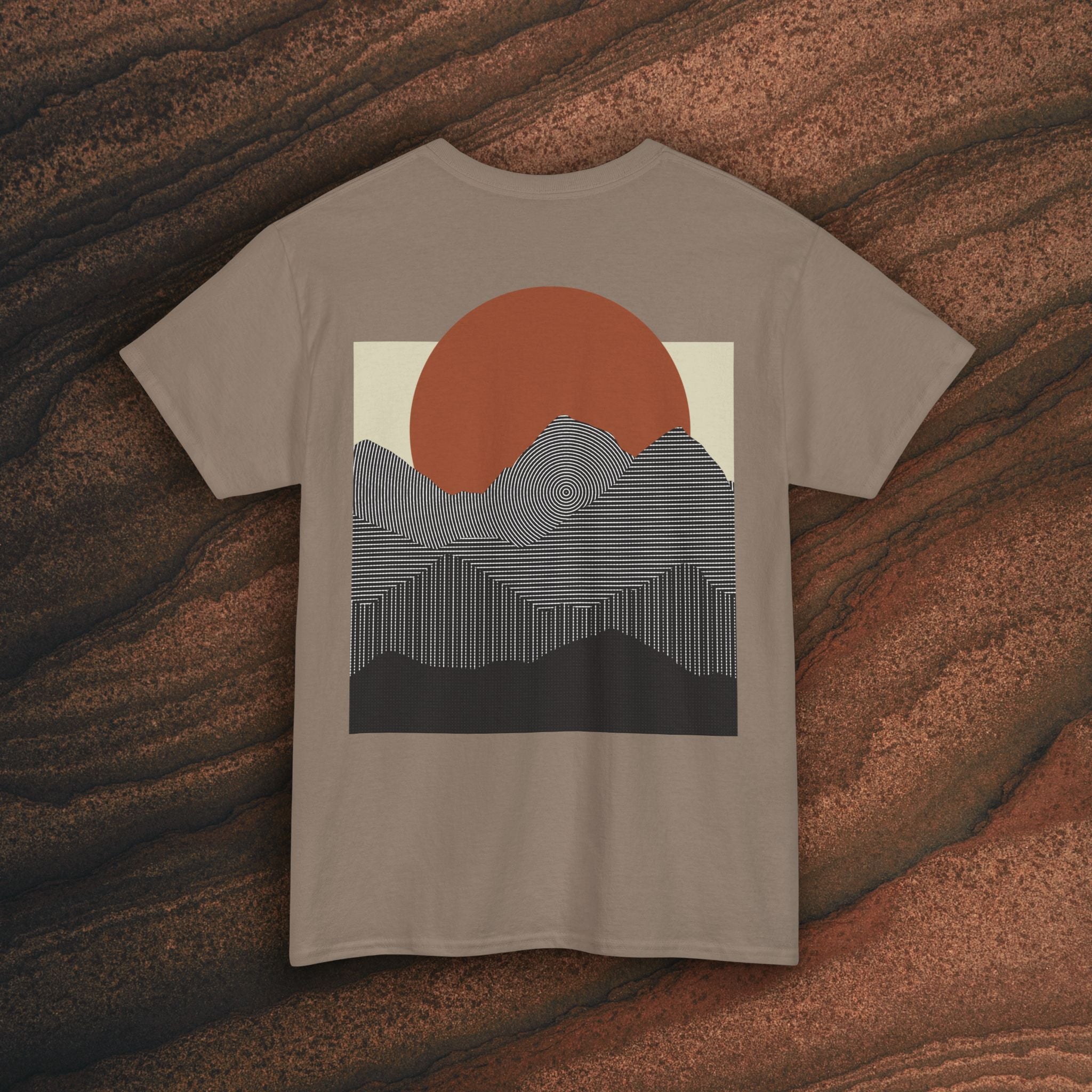 Halftone Mountain Sunset Tee