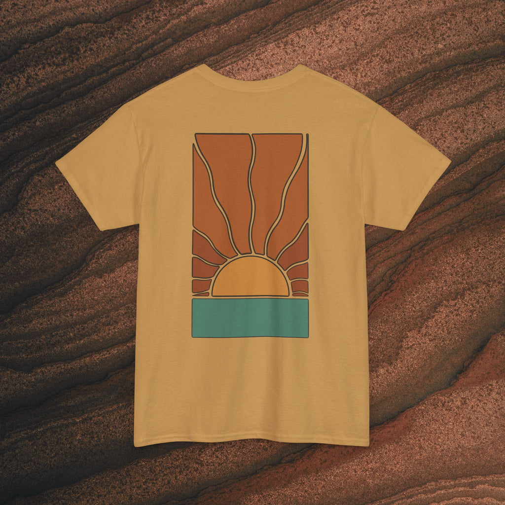 Sunrise Graphic Tee — Retro Minimal Sunset T-Shirt