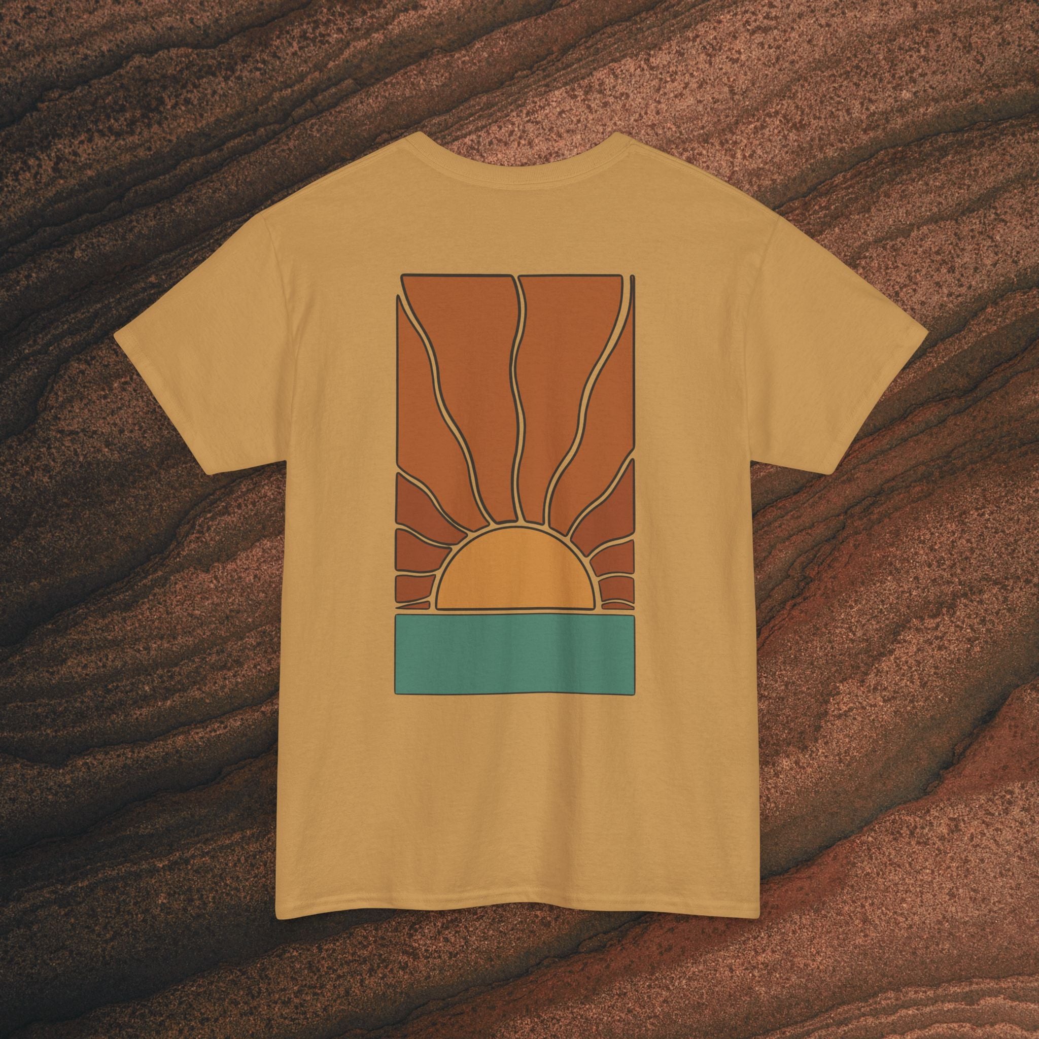 Sunrise Graphic Tee — Retro Minimal Sunset T-Shirt