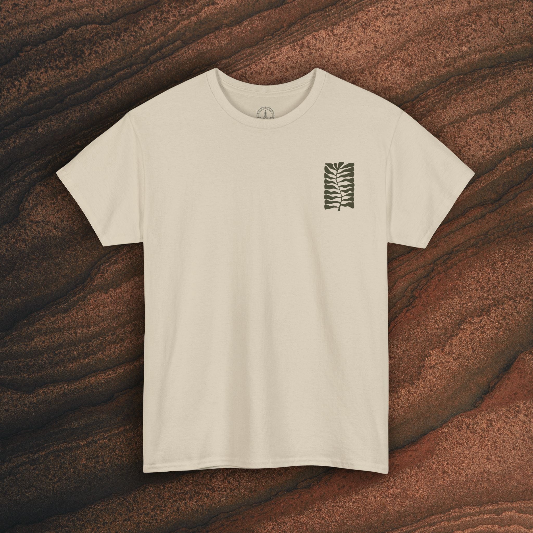 Unisex Heavy Cotton T-Shirt — Botanical Leaf Print
