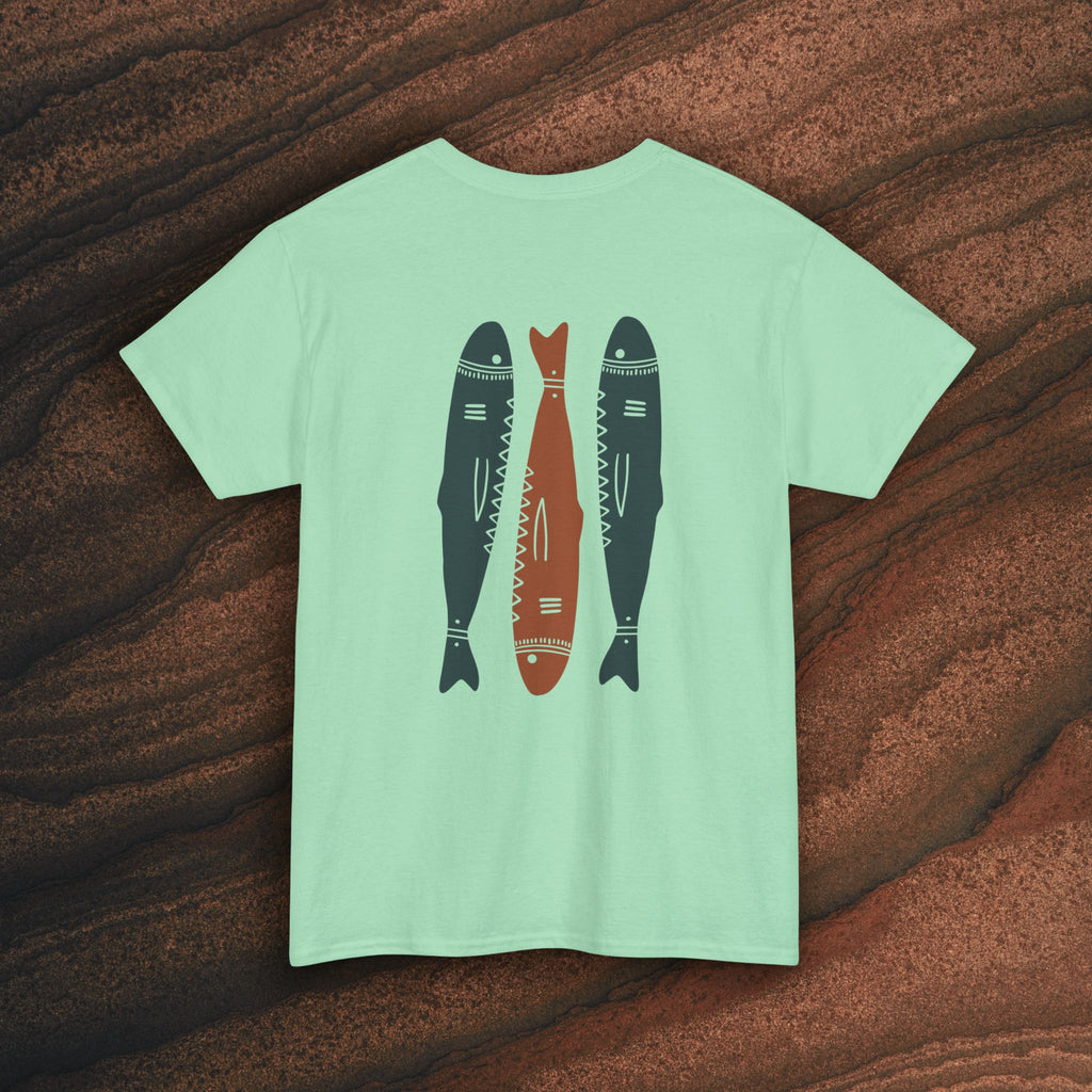 Sardine Trio Graphic Tee – Minimal Fish