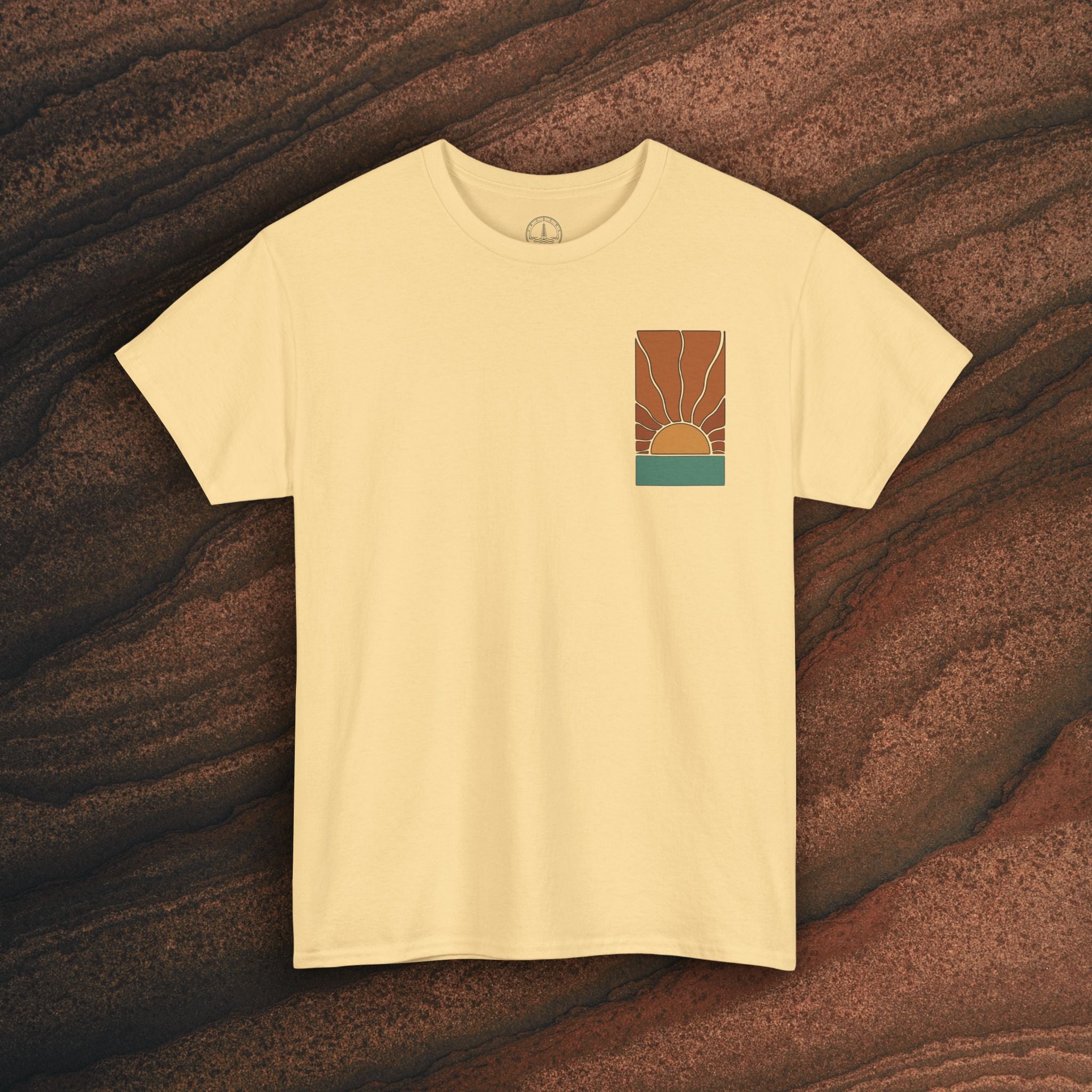 Sunrise Graphic Tee — Retro Minimal Sunset T-Shirt