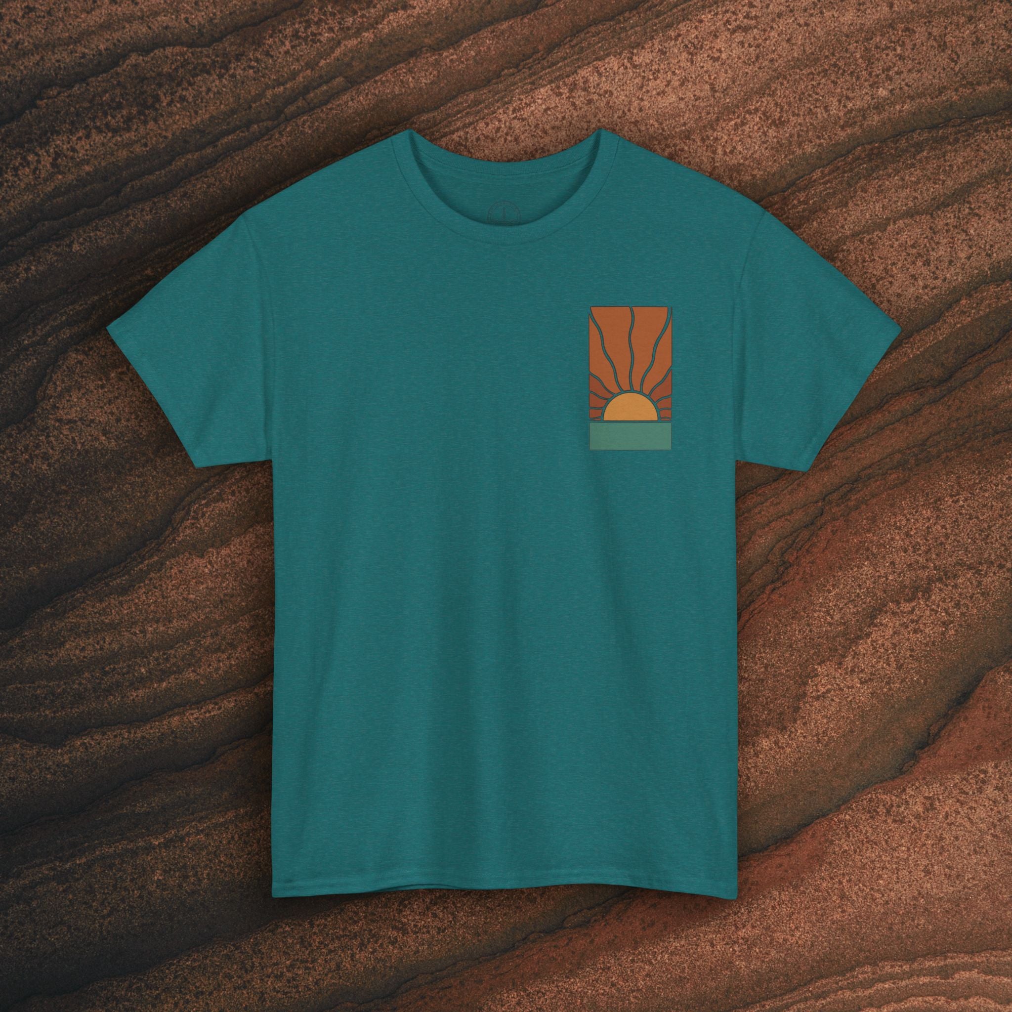 Sunrise Graphic Tee — Retro Minimal Sunset T-Shirt