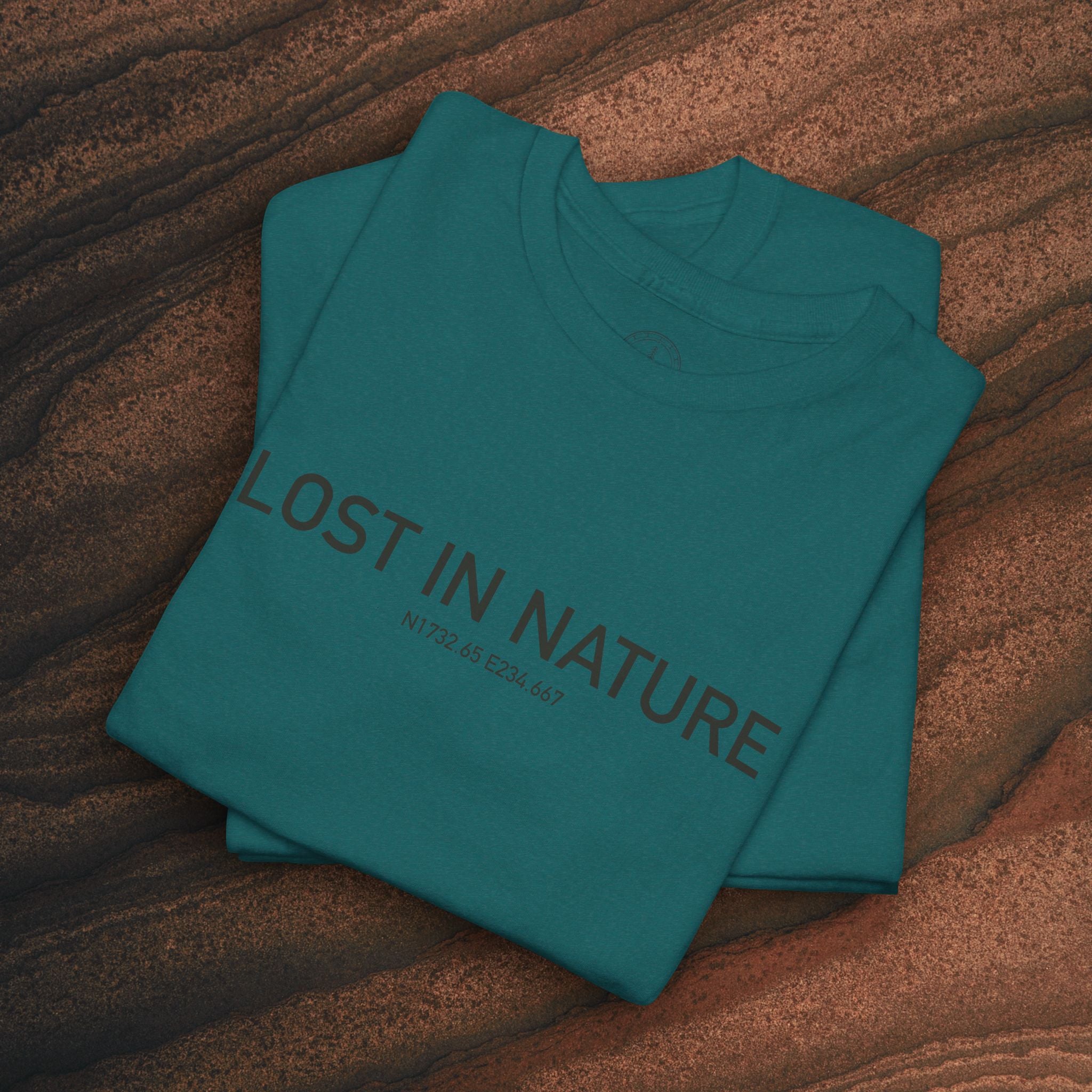 Lost in Nature T‑Shirt — Minimal Adventure Graphic Tee