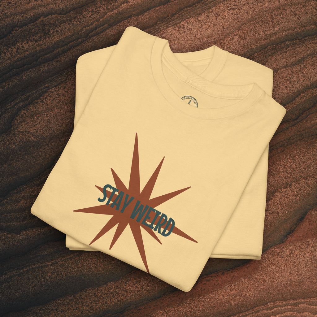 Stay Weird Floral Tee — Retro Starburst Flower Graphic T-Shirt