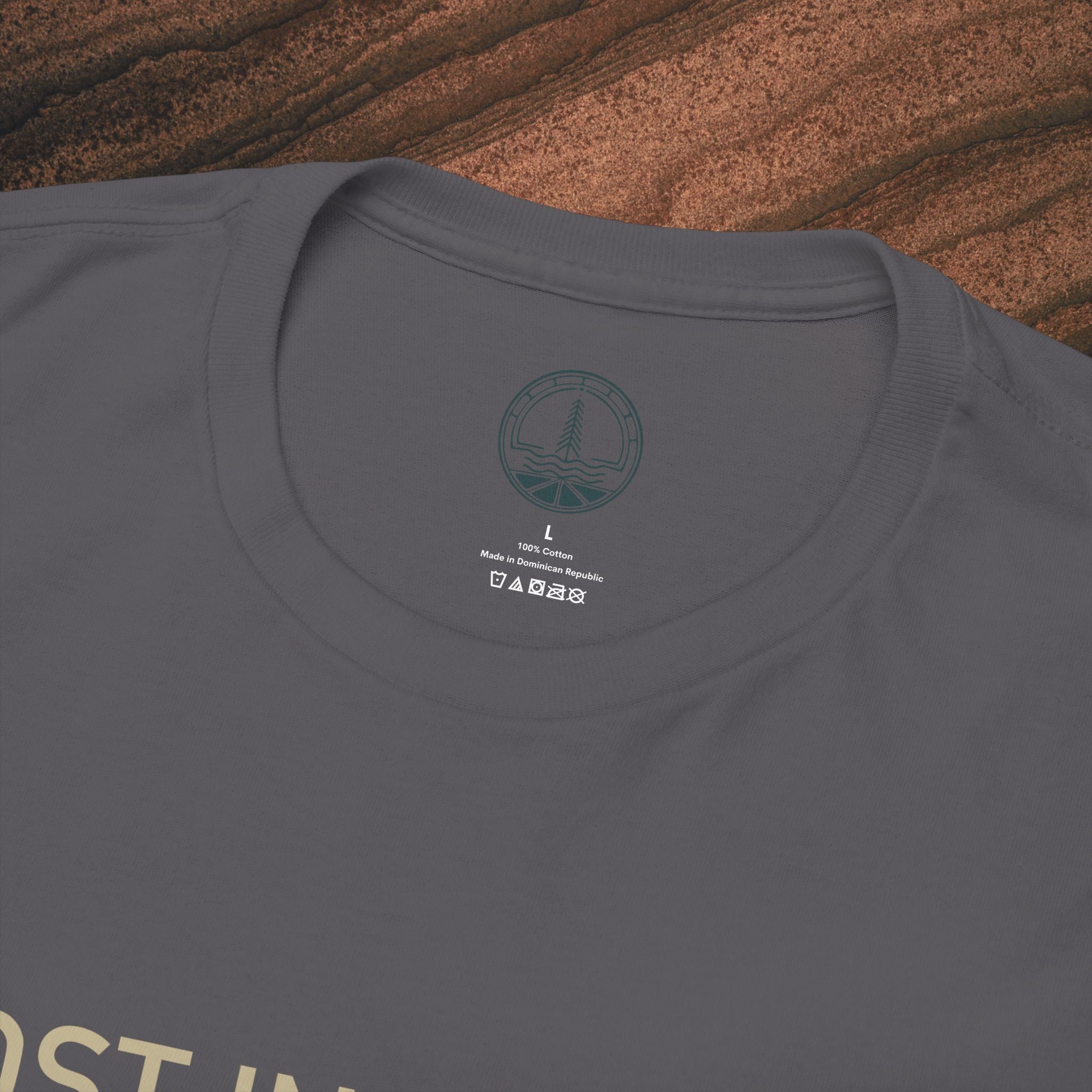 Lost in Nature T‑Shirt — Minimal Adventure Graphic Tee