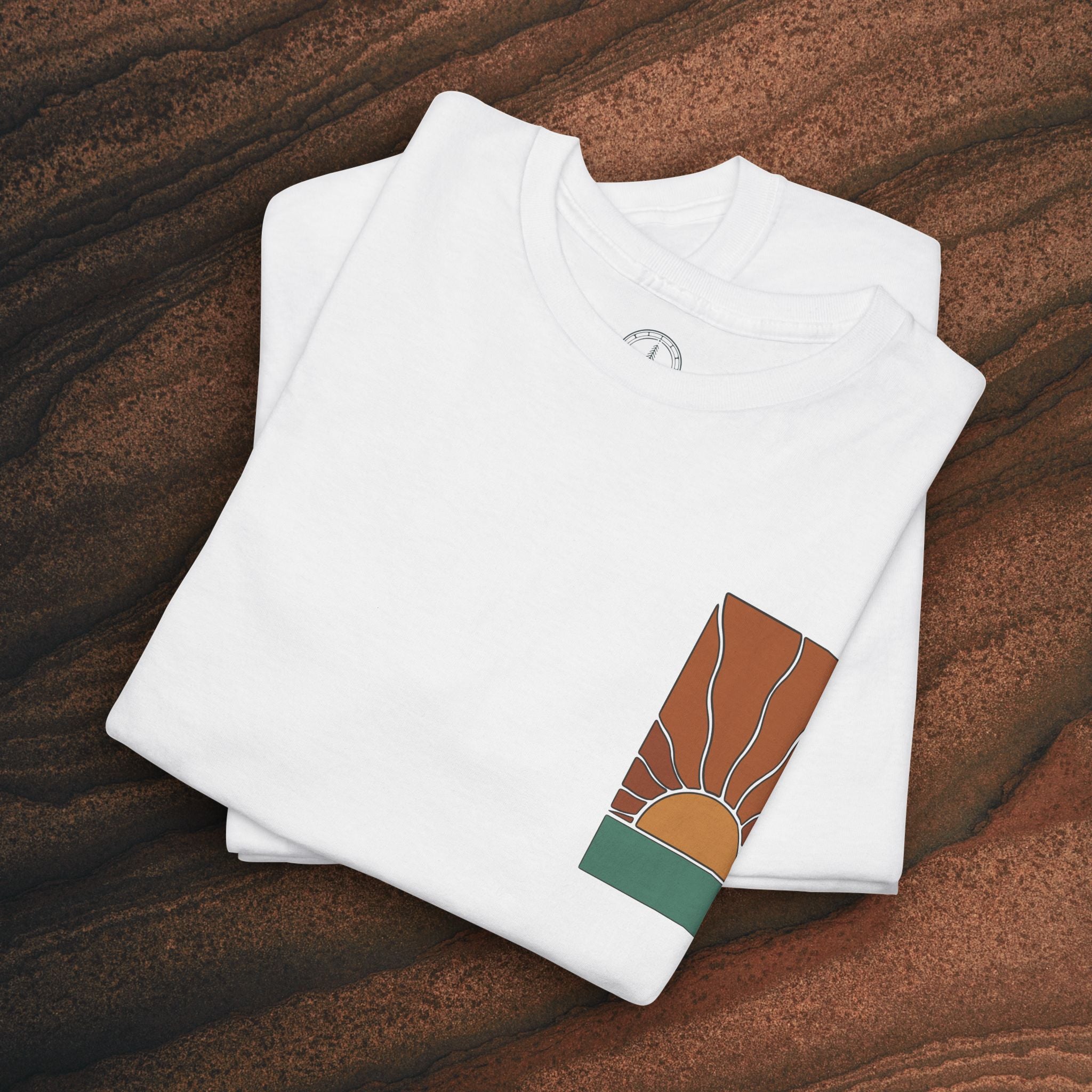 Sunrise Graphic Tee — Retro Minimal Sunset T-Shirt