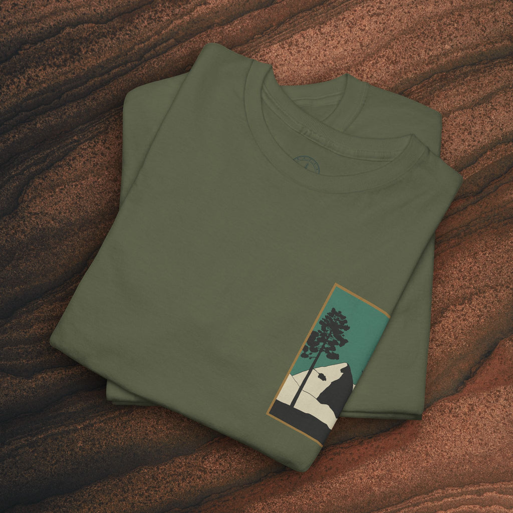 Mountain Landscape Tee – 'Stay' Graphic Nature Shirt