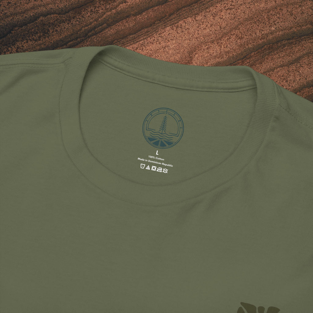 Unisex Heavy Cotton T-Shirt — Botanical Leaf Print
