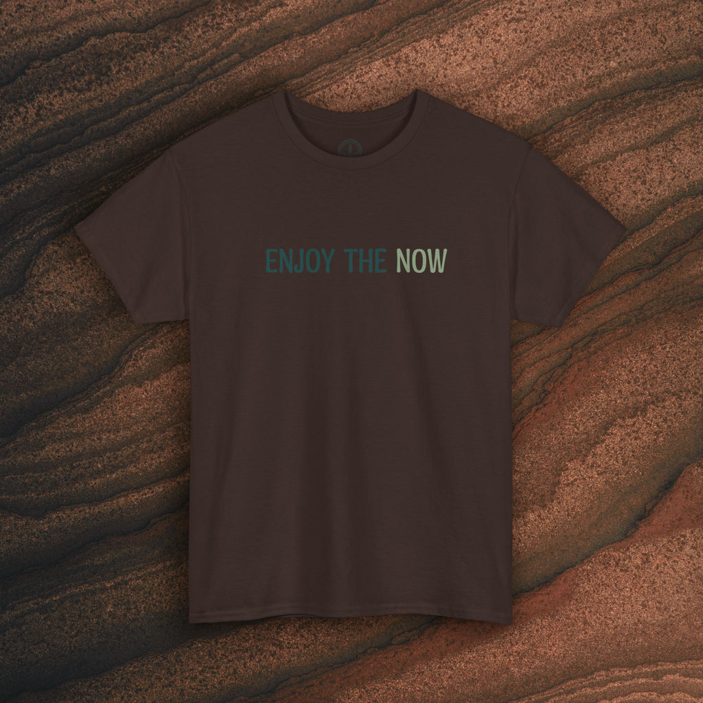 Enjoy the Now T‑Shirt — Mindful Retro Graphic Tee