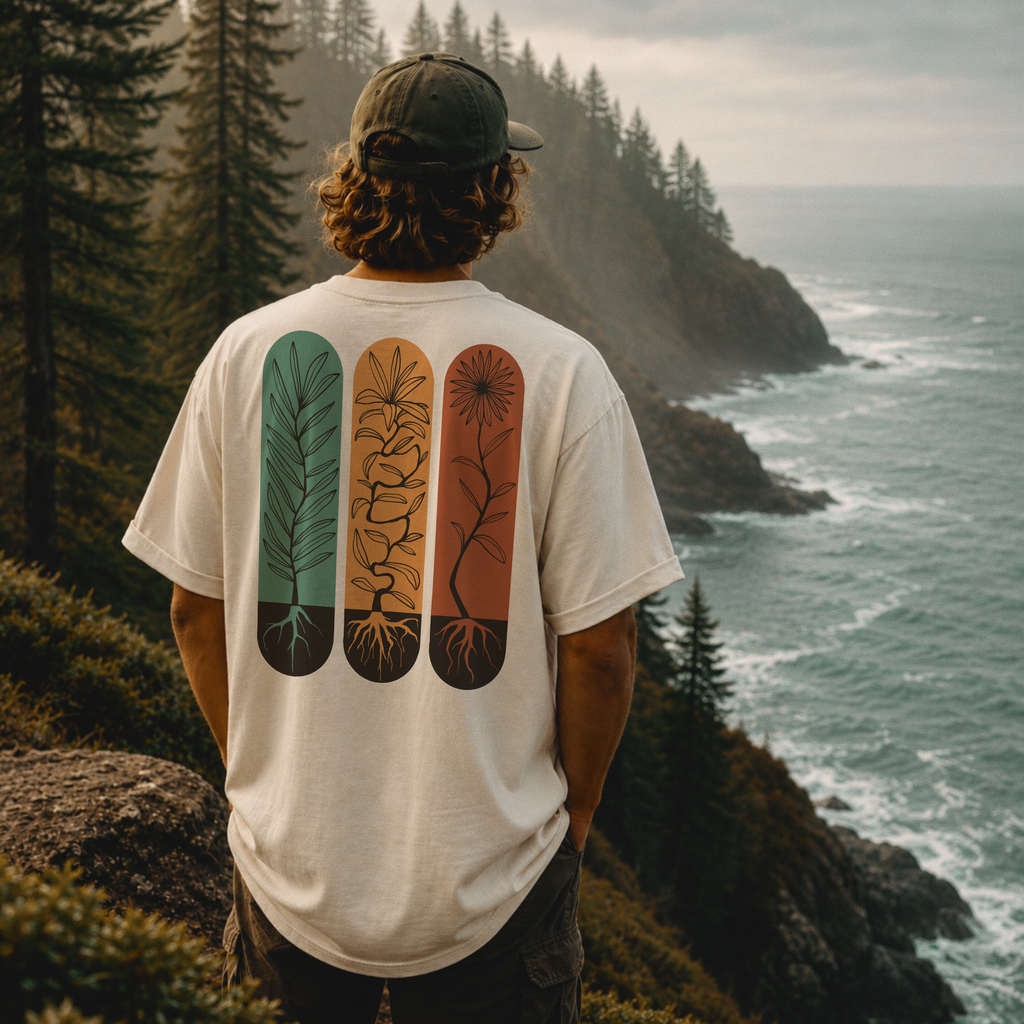 Unisex Heavy Cotton Tee - Rooted plants