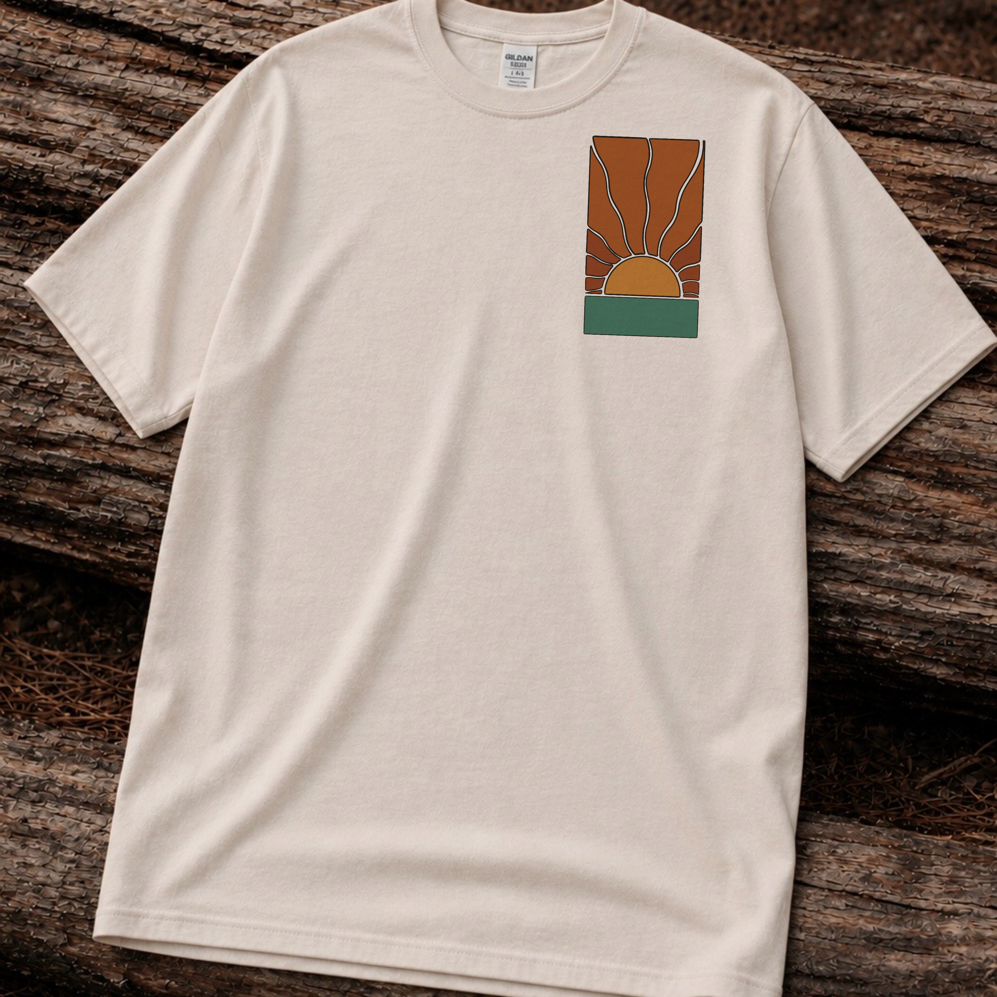 Sunrise Graphic Tee — Retro Minimal Sunset T-Shirt