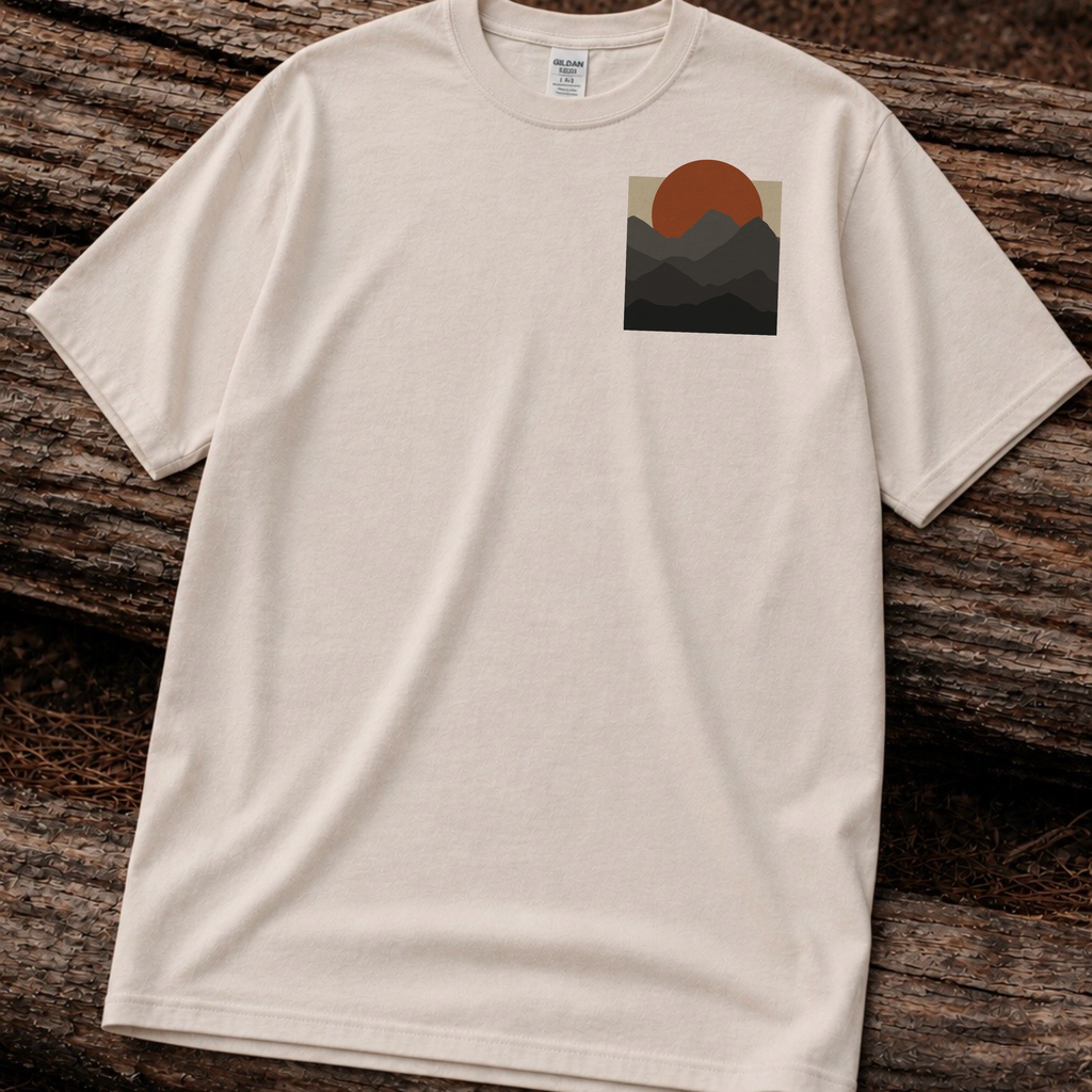 Halftone Mountain Sunset Tee