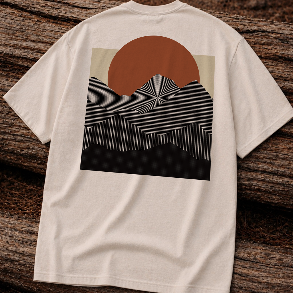 Halftone Mountain Sunset Tee
