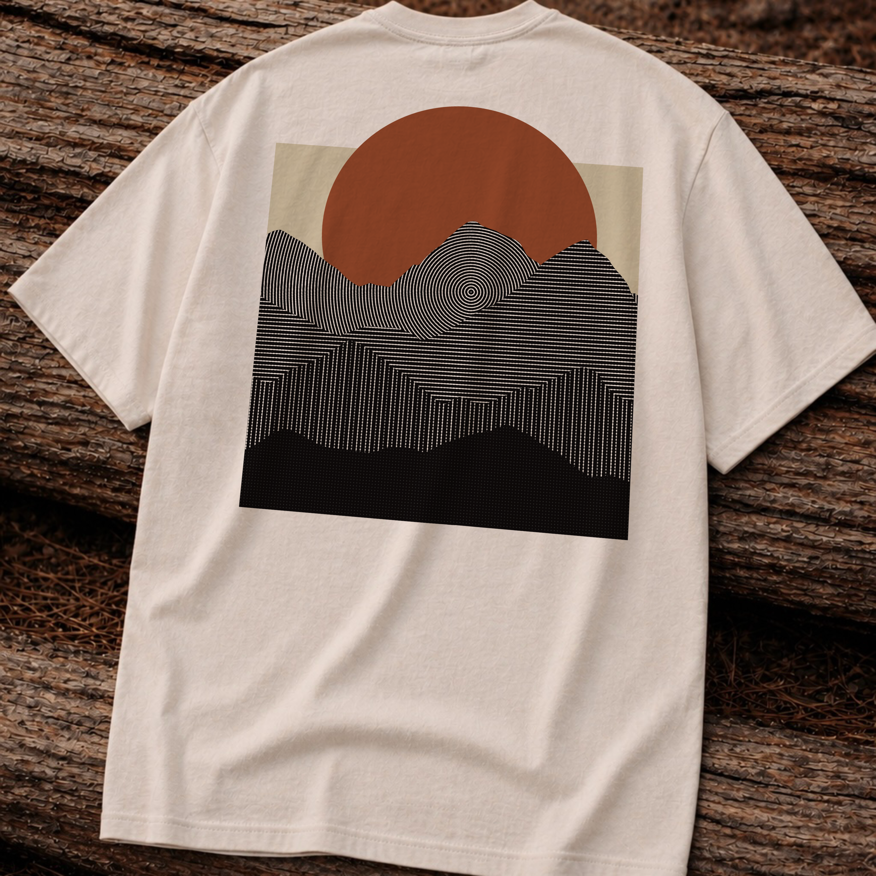Halftone Mountain Sunset Tee