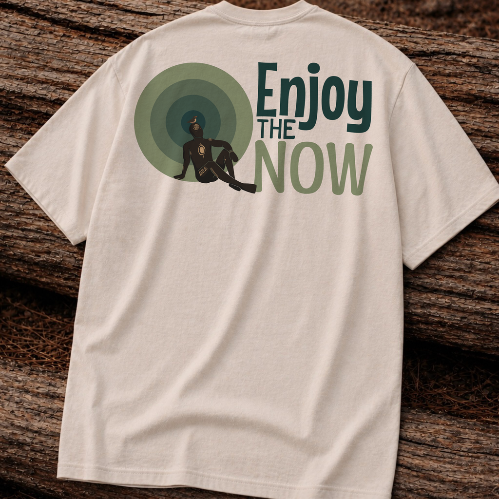 Enjoy the Now T‑Shirt — Mindful Retro Graphic Tee