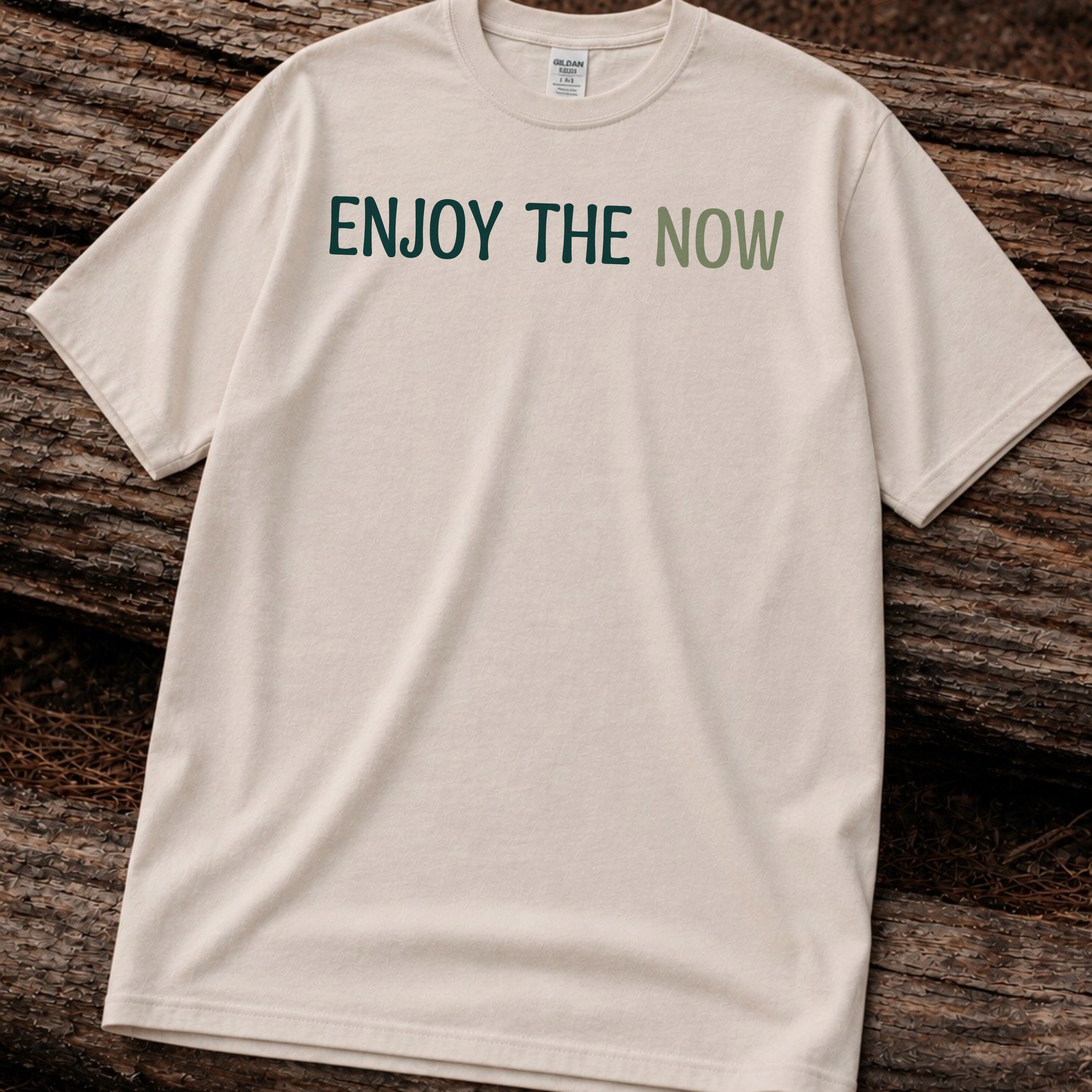 Enjoy the Now T‑Shirt — Mindful Retro Graphic Tee