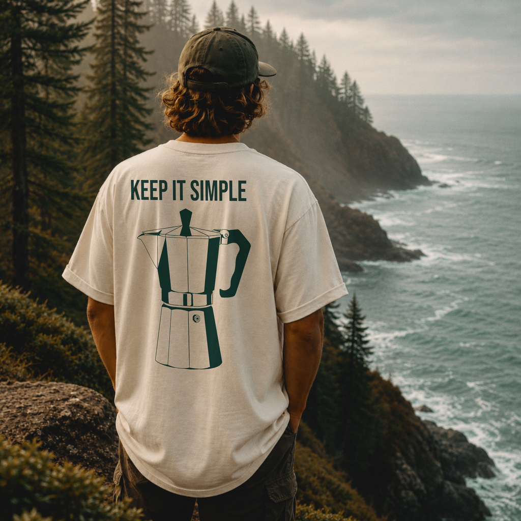 Keep It Simple Tee — Minimalist Coffee Moka Shirt