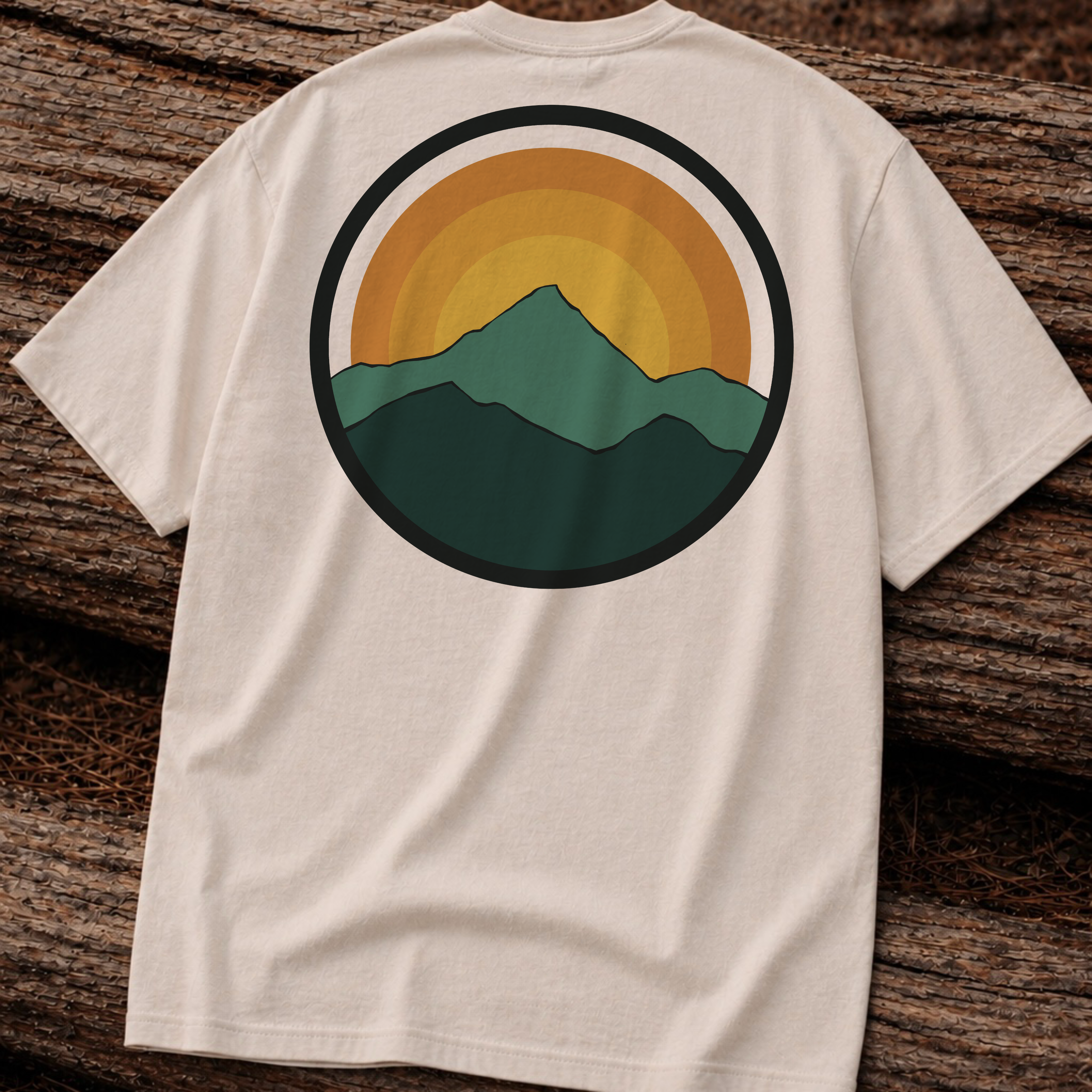 Retro Sunset Mountain Graphic Tee