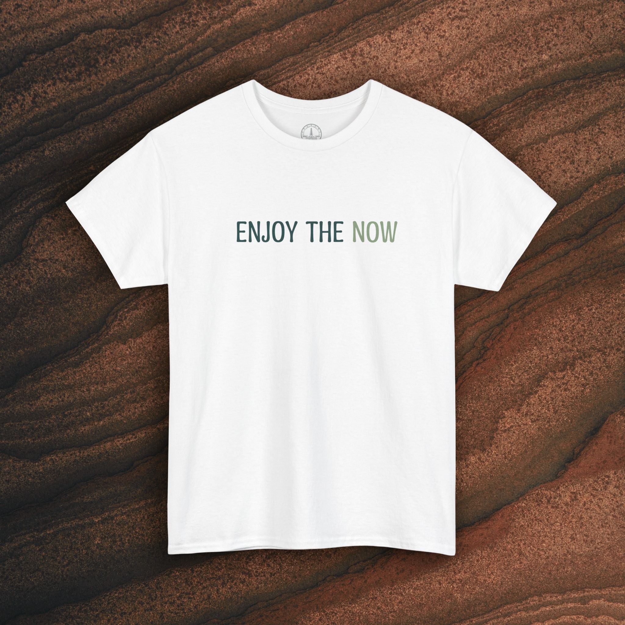 Enjoy the Now T‑Shirt — Mindful Retro Graphic Tee