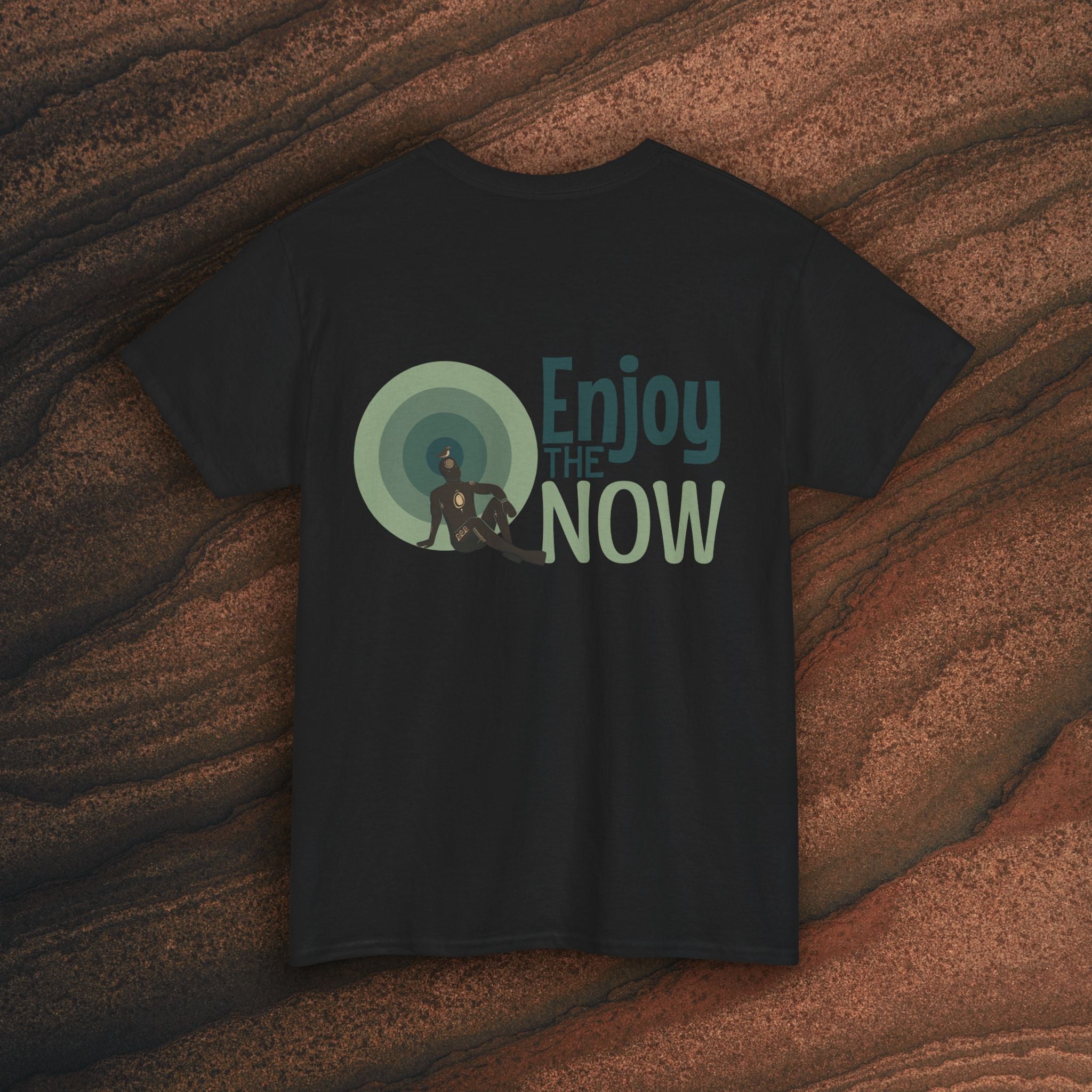 Enjoy the Now T‑Shirt — Mindful Retro Graphic Tee
