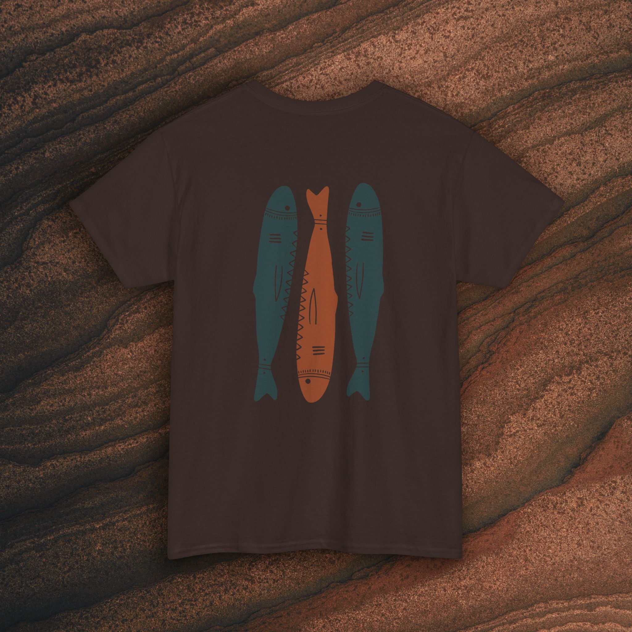 Sardine Trio Graphic Tee – Minimal Fish