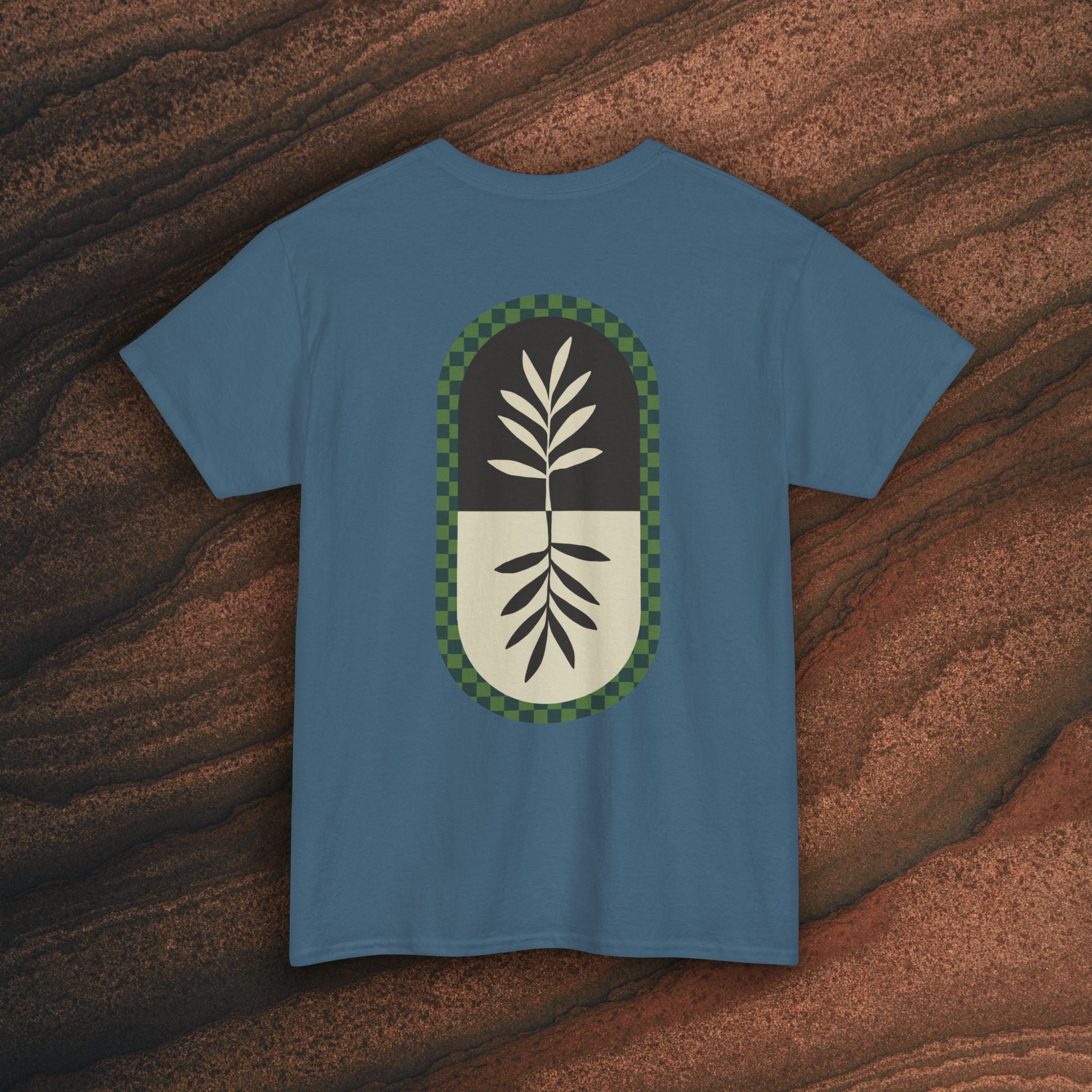 Unisex Heavy Cotton Tee — Minimal Olive Branch Graphic T-Shirt