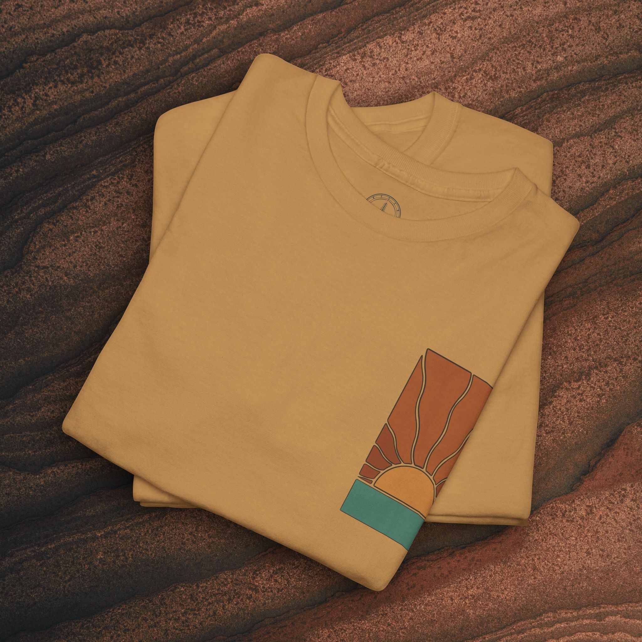 Sunrise Graphic Tee — Retro Minimal Sunset T-Shirt