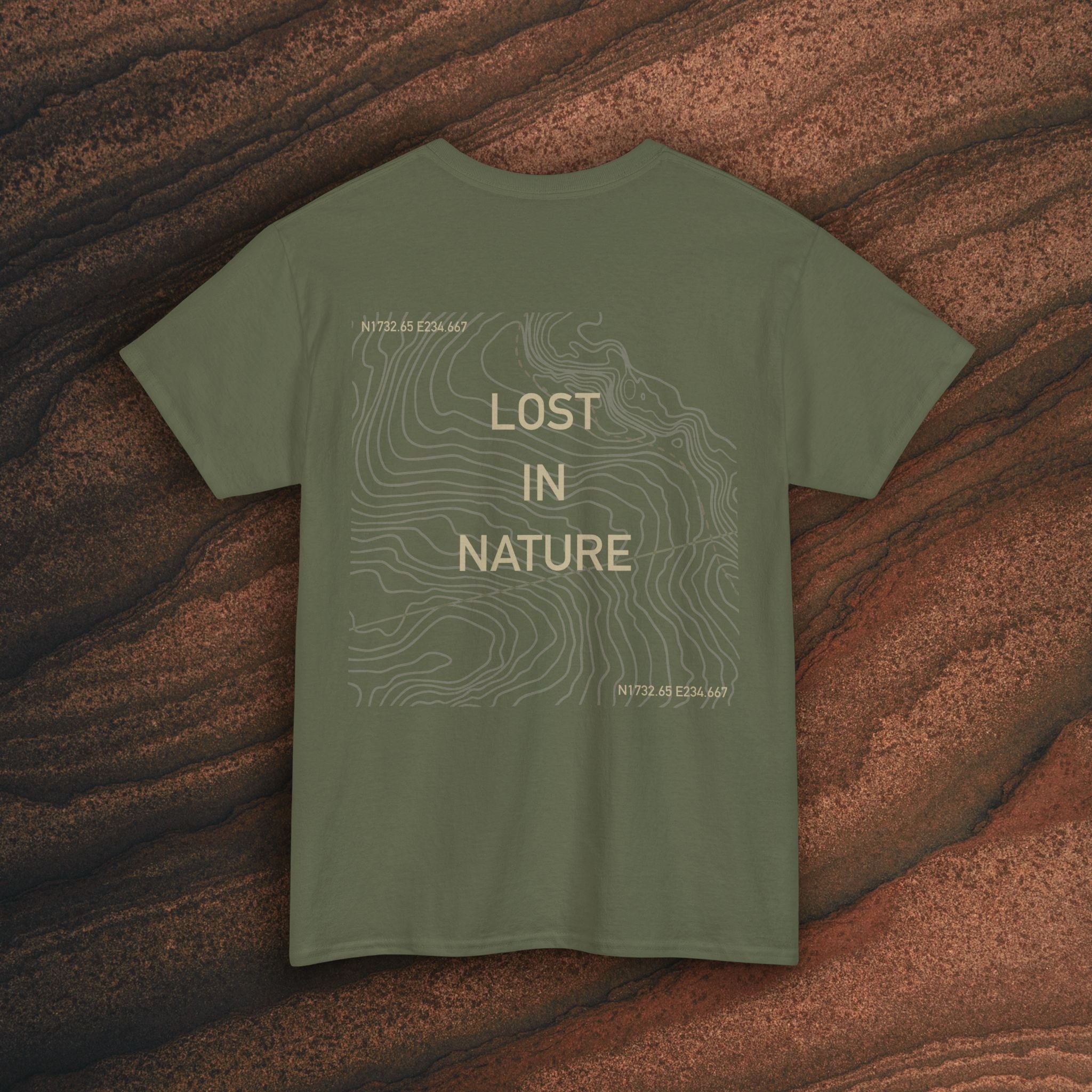 Lost in Nature T‑Shirt — Minimal Adventure Graphic Tee