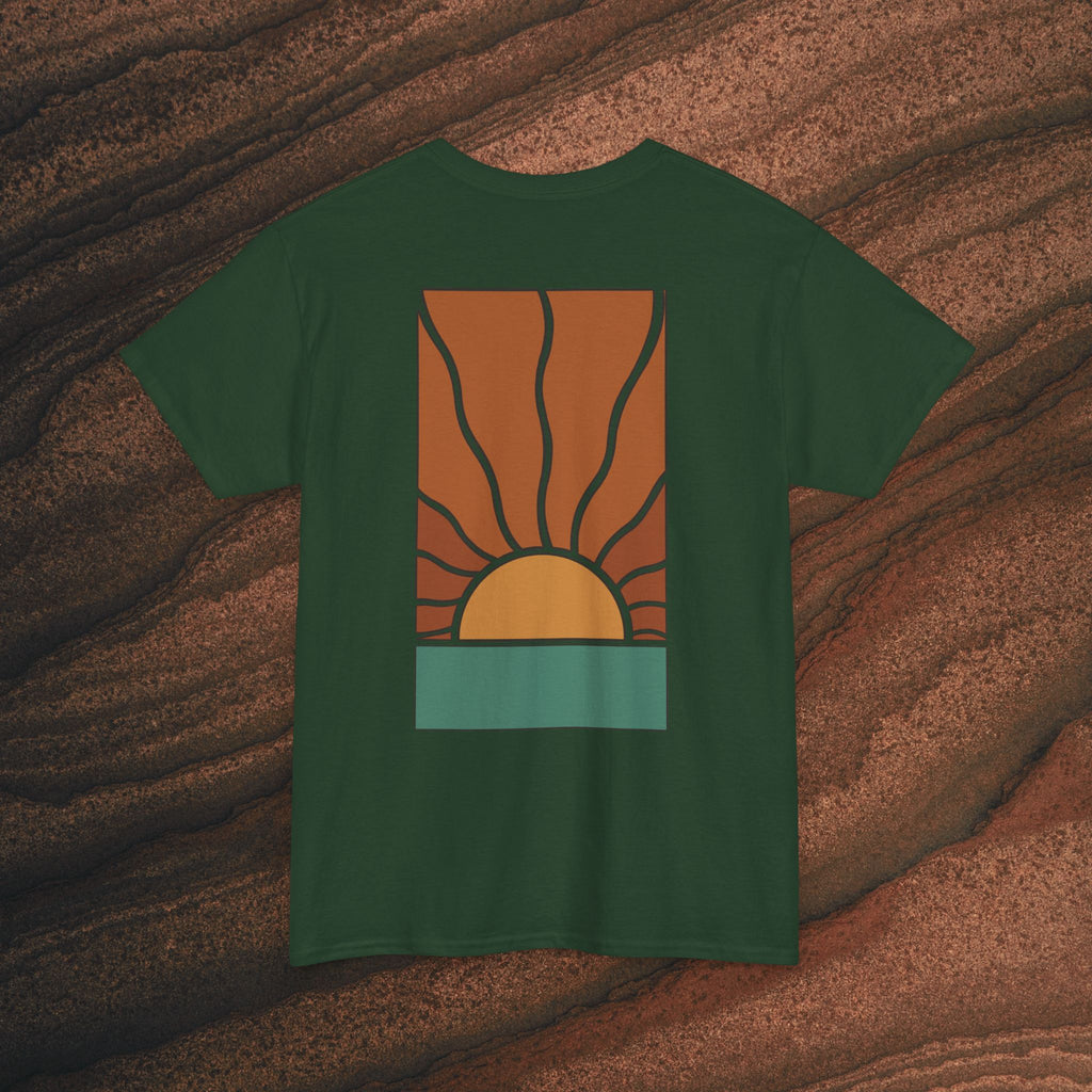 Sunrise Graphic Tee — Retro Minimal Sunset T-Shirt
