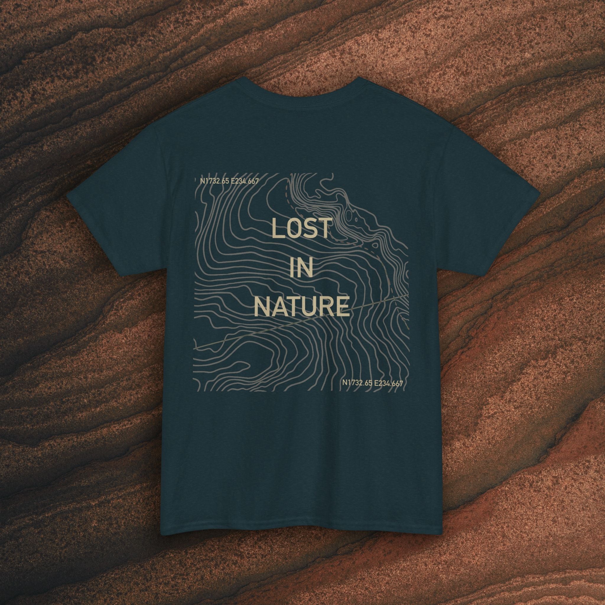 Lost in Nature T‑Shirt — Minimal Adventure Graphic Tee