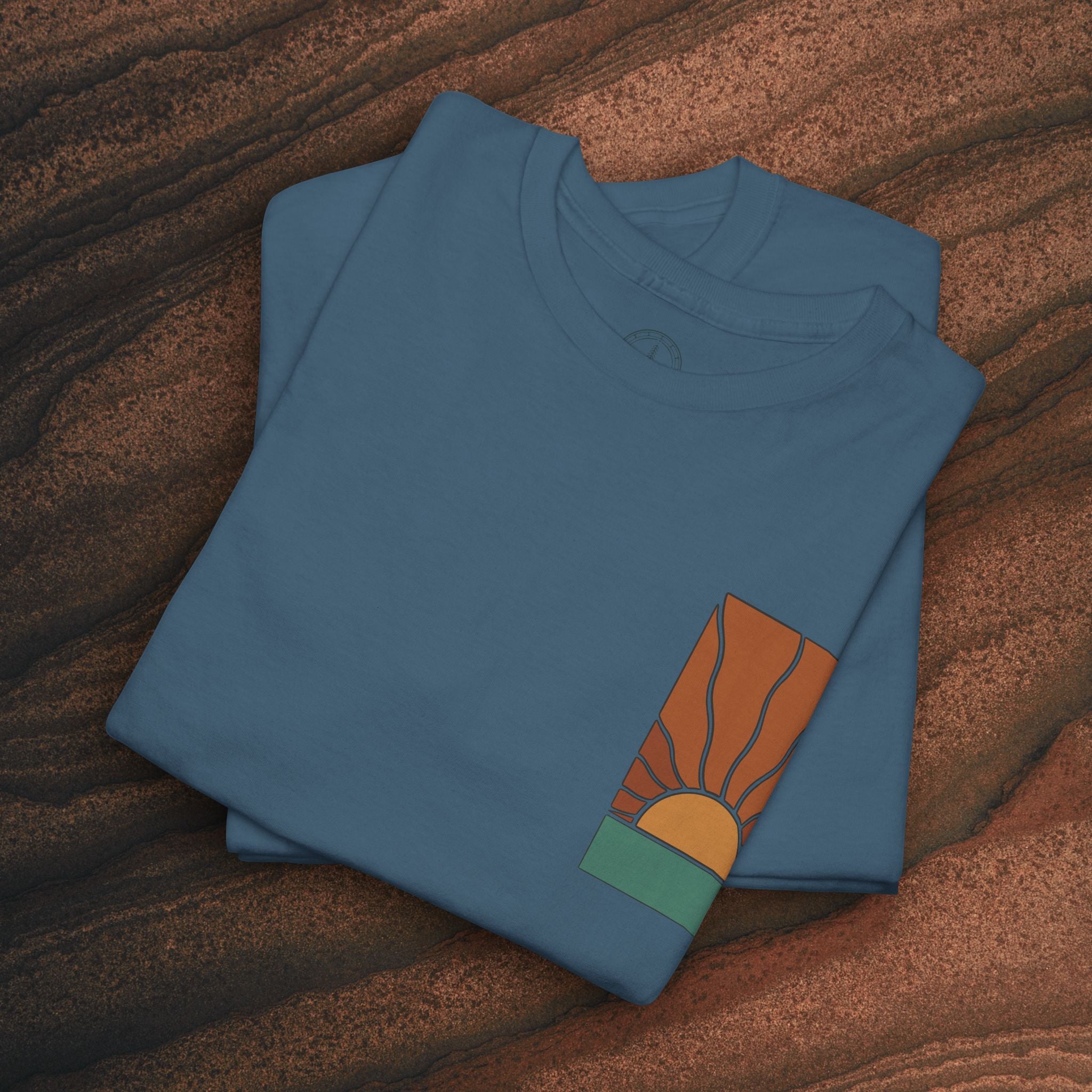 Sunrise Graphic Tee — Retro Minimal Sunset T-Shirt
