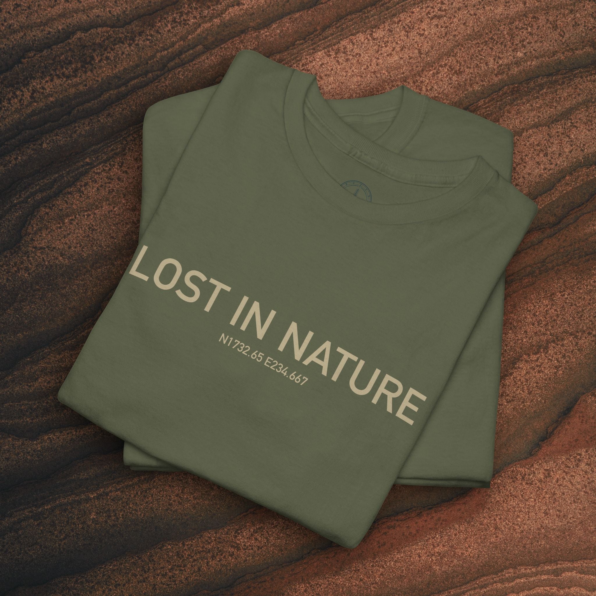 Lost in Nature T‑Shirt — Minimal Adventure Graphic Tee