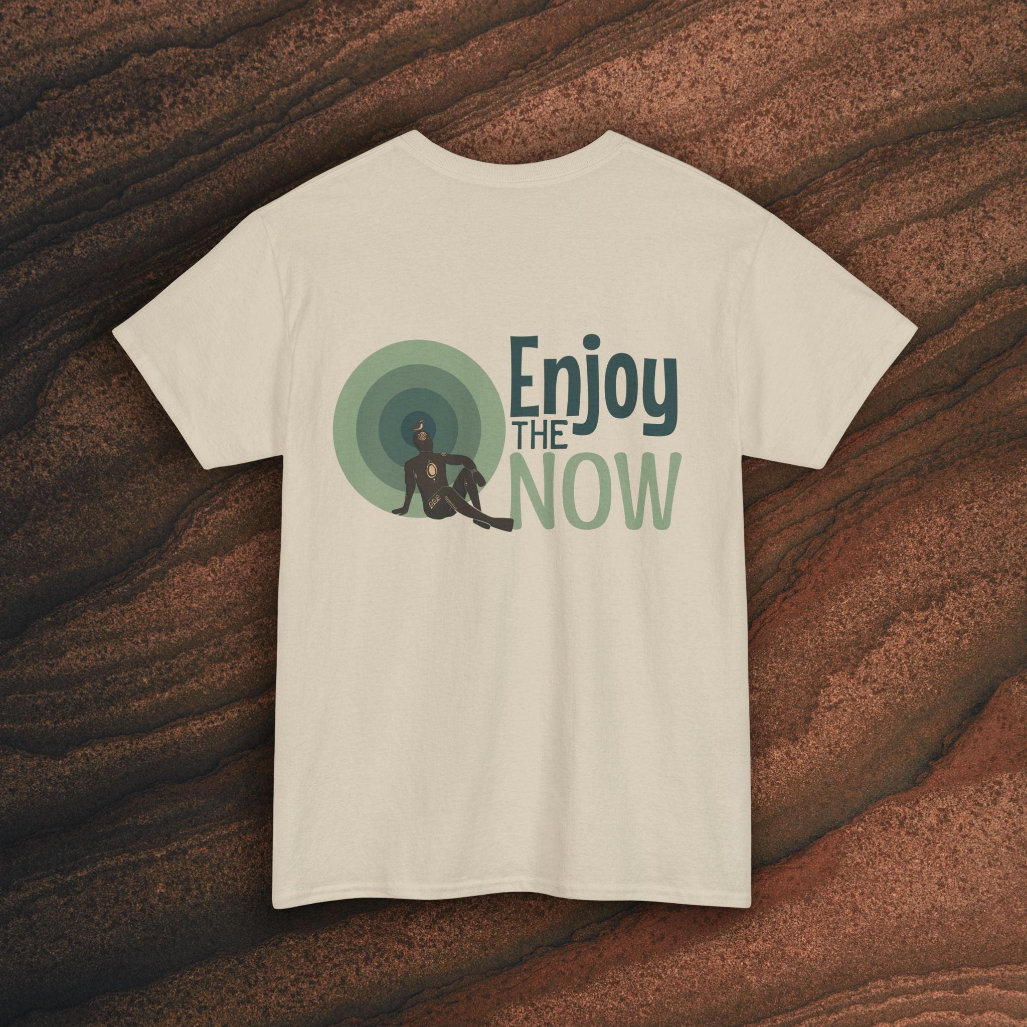 Enjoy the Now T‑Shirt — Mindful Retro Graphic Tee