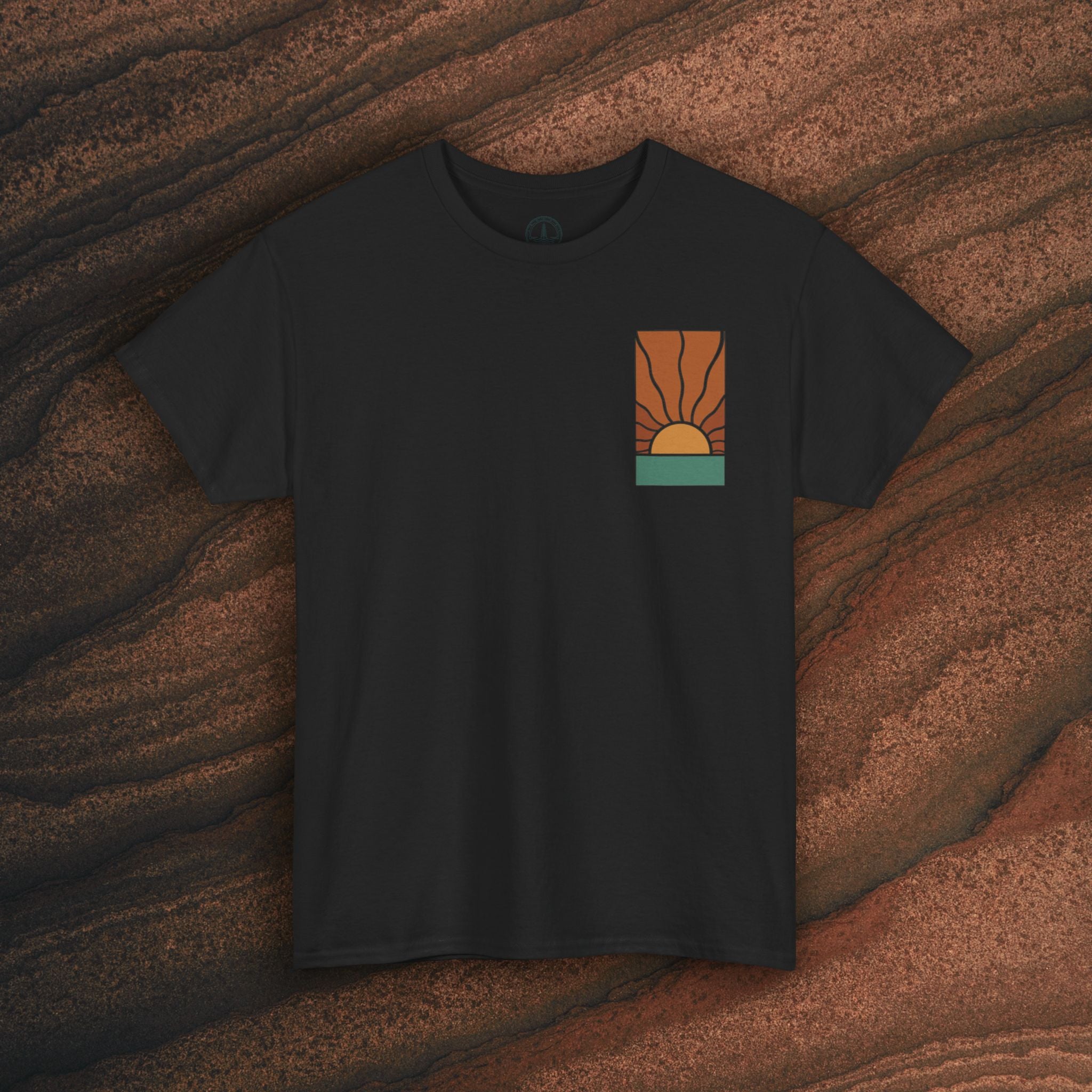 Sunrise Graphic Tee — Retro Minimal Sunset T-Shirt