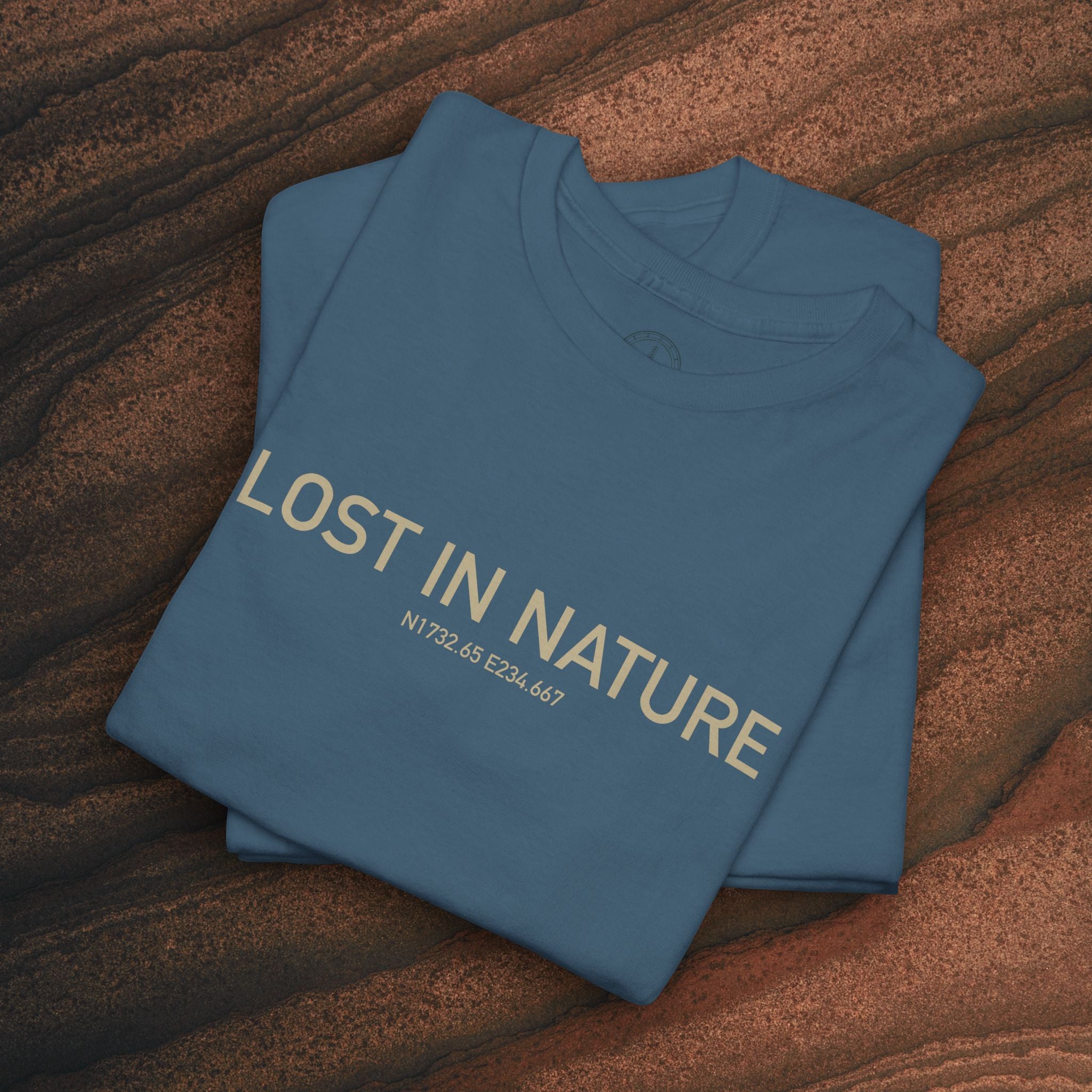 Lost in Nature T‑Shirt — Minimal Adventure Graphic Tee