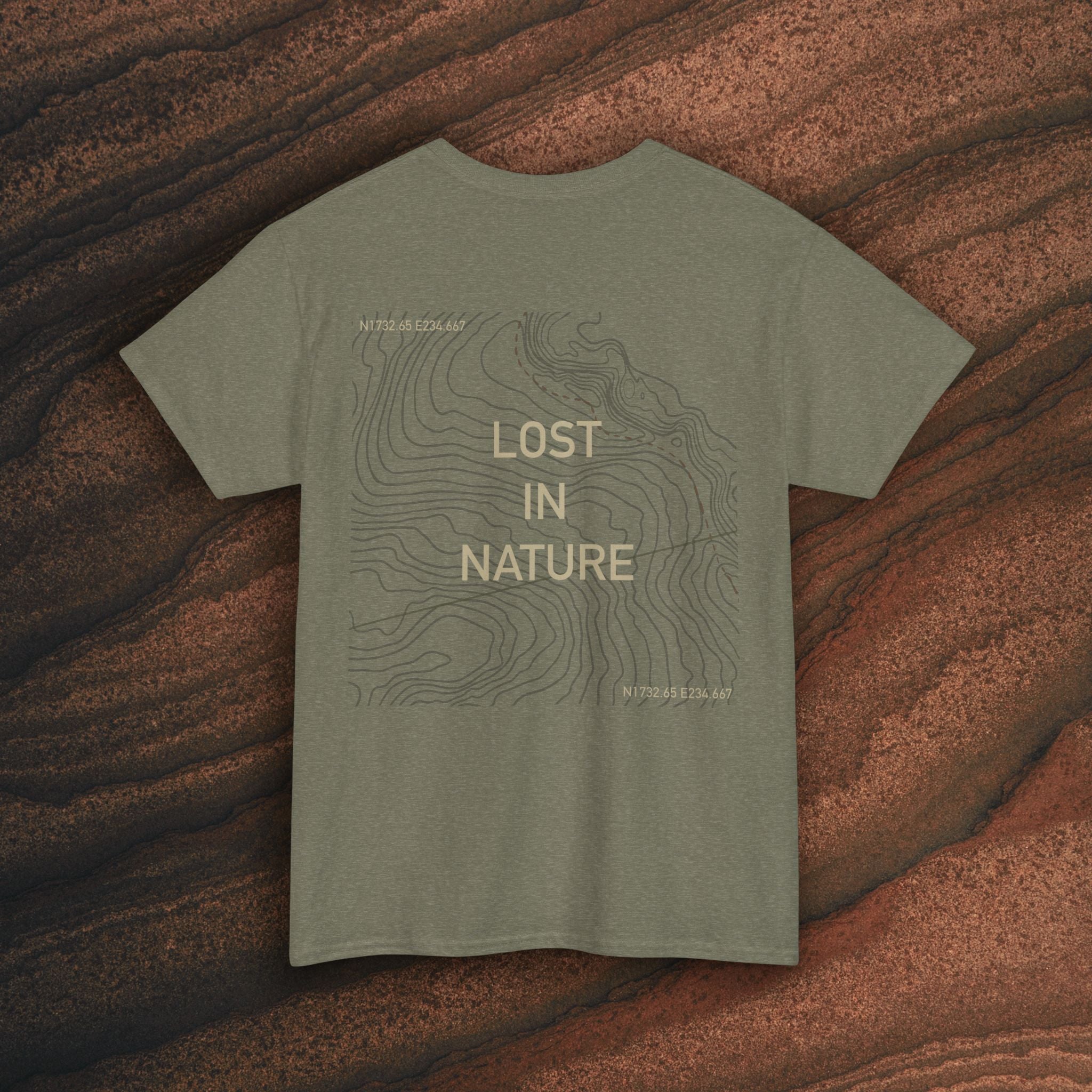 Lost in Nature T‑Shirt — Minimal Adventure Graphic Tee