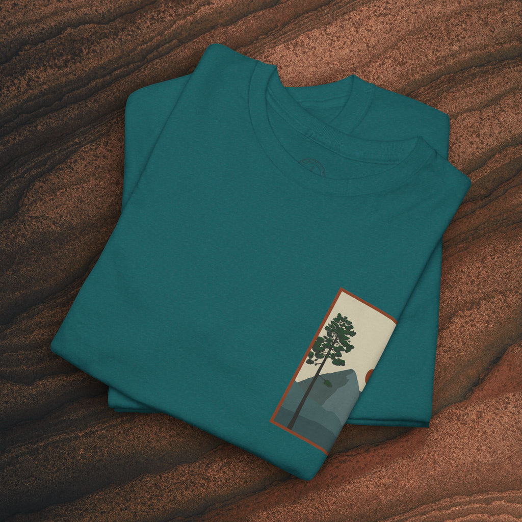 Mountain Landscape Tee – 'Stay' Graphic Nature Shirt