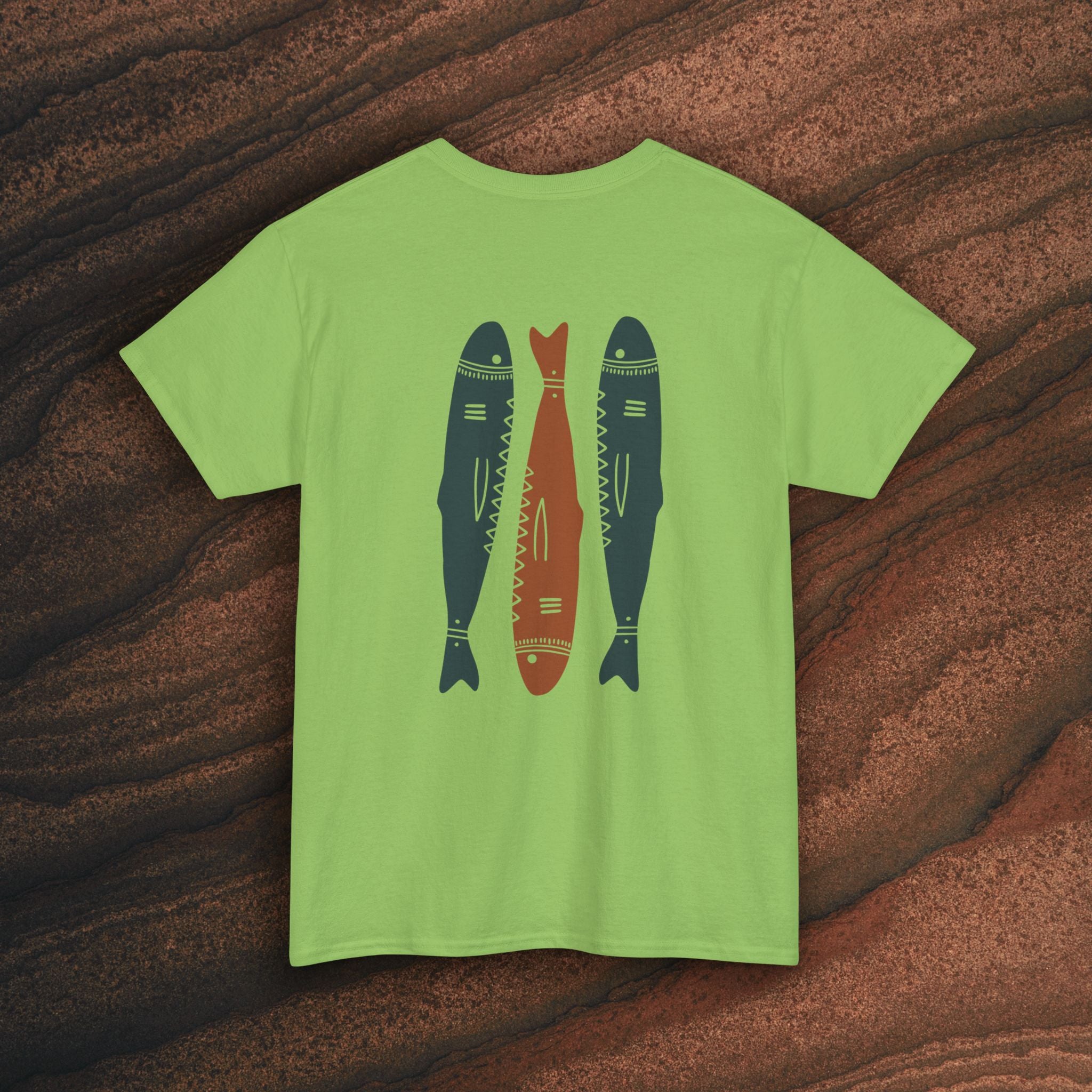 Sardine Trio Graphic Tee – Minimal Fish