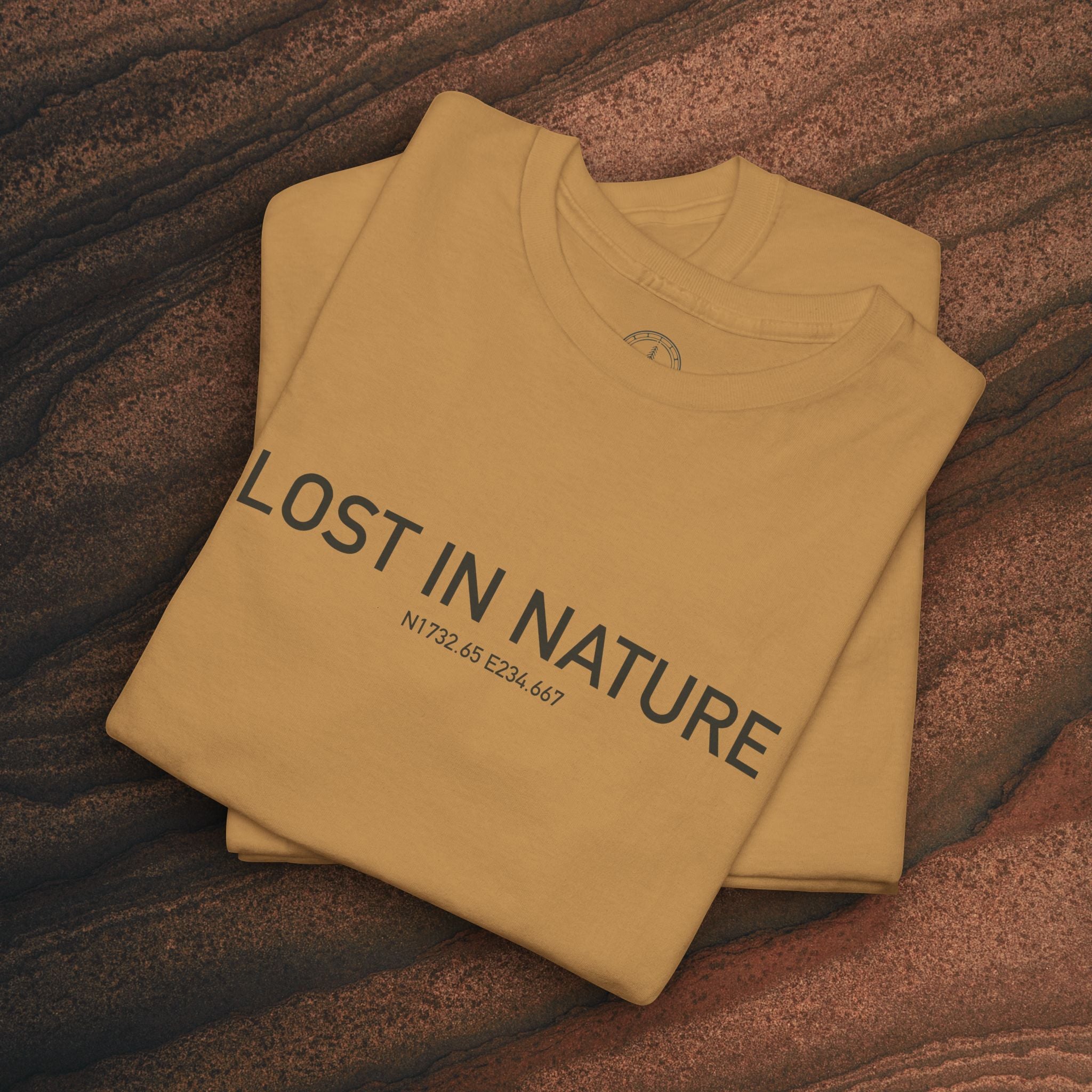 Lost in Nature T‑Shirt — Minimal Adventure Graphic Tee