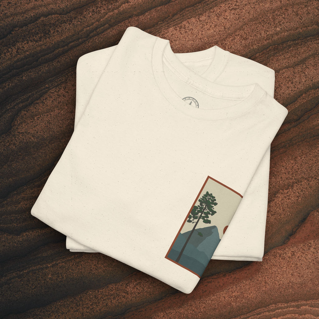 Mountain Landscape Tee – 'Stay' Graphic Nature Shirt