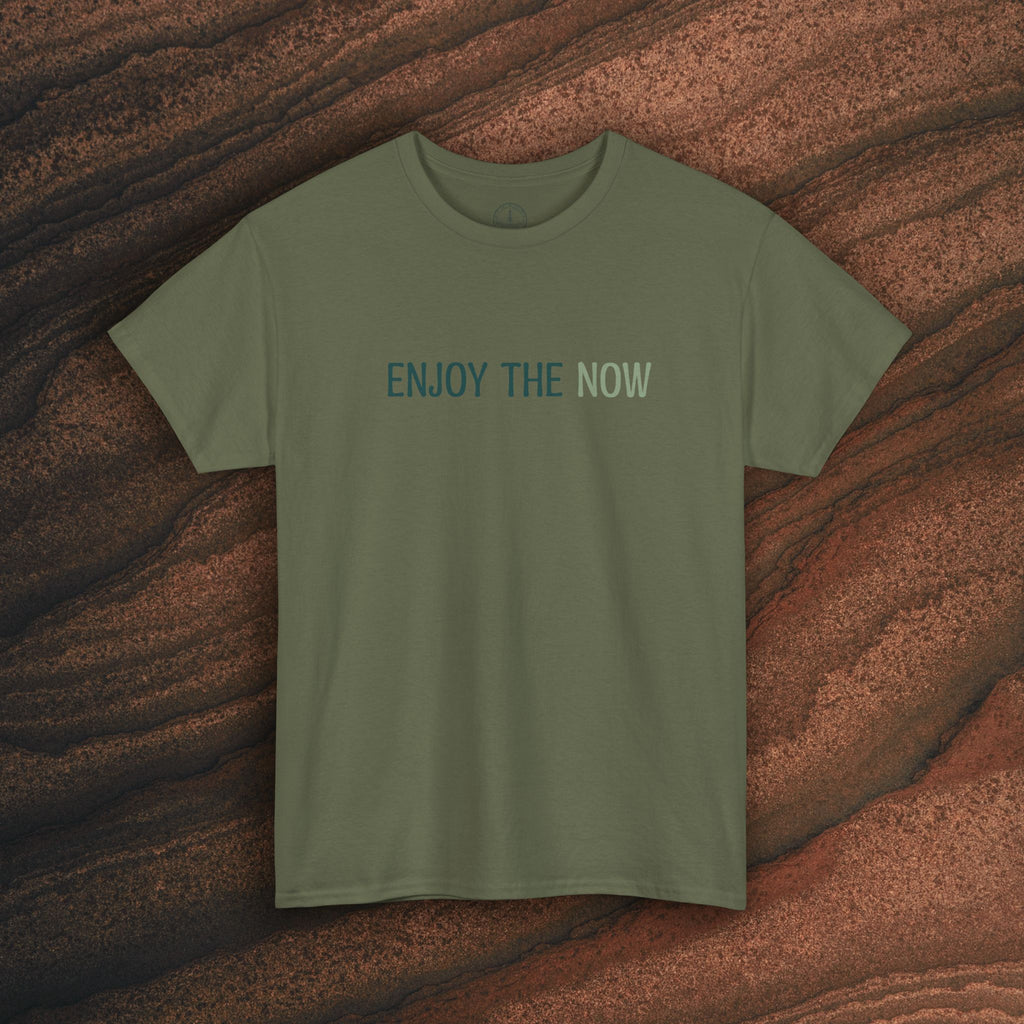 Enjoy the Now T‑Shirt — Mindful Retro Graphic Tee