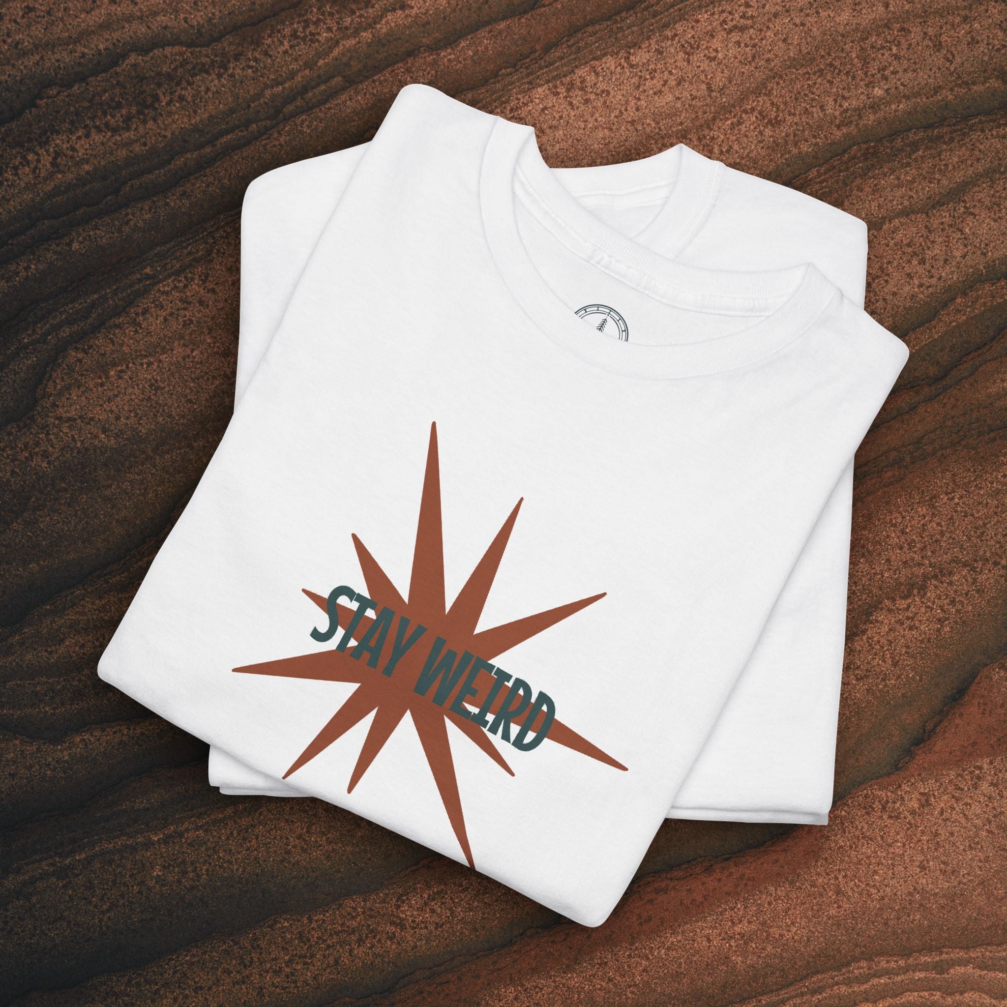 Stay Weird Floral Tee — Retro Starburst Flower Graphic T-Shirt