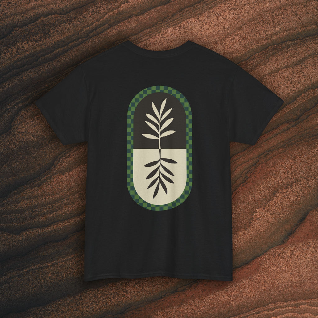Unisex Heavy Cotton Tee — Minimal Olive Branch Graphic T-Shirt