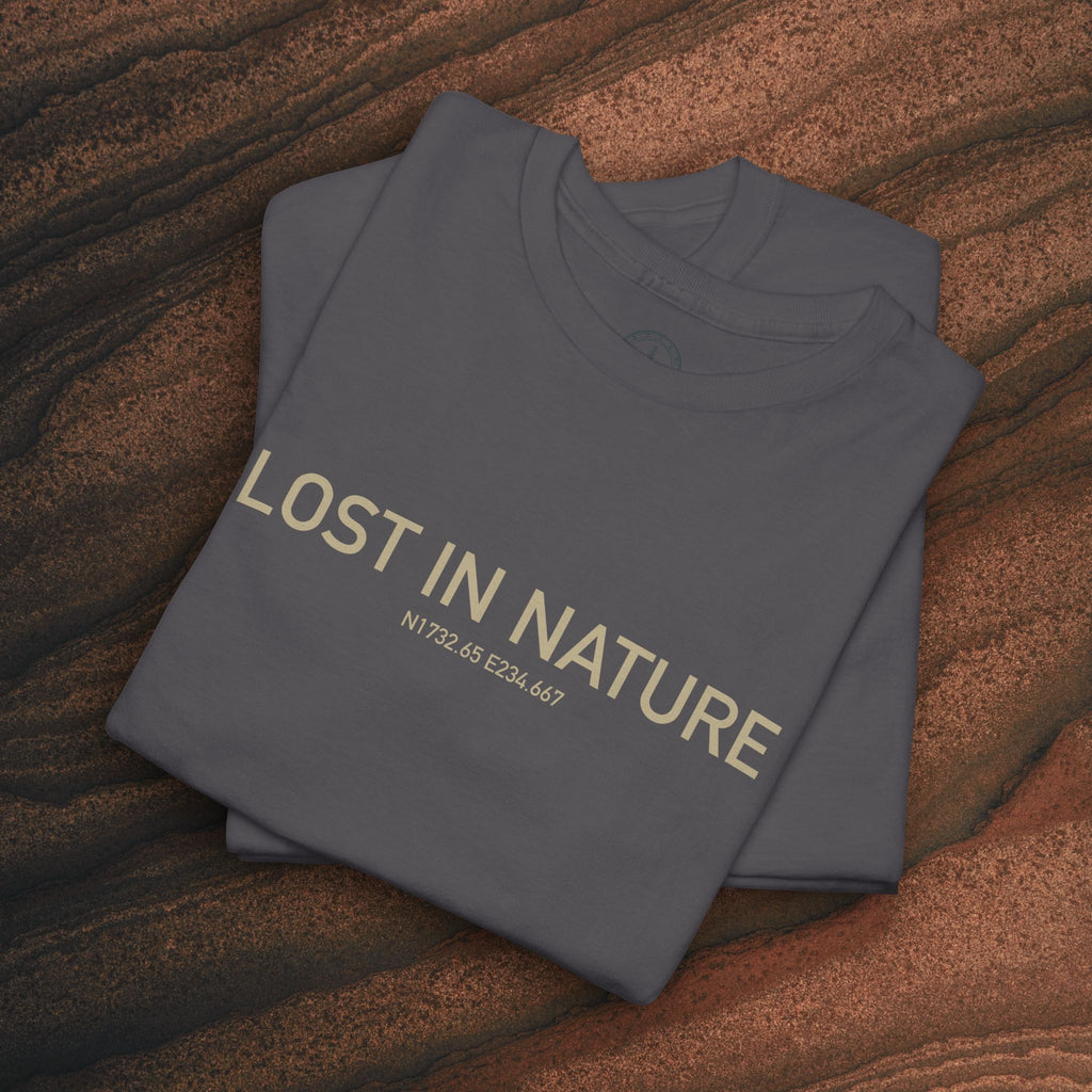 Lost in Nature T‑Shirt — Minimal Adventure Graphic Tee