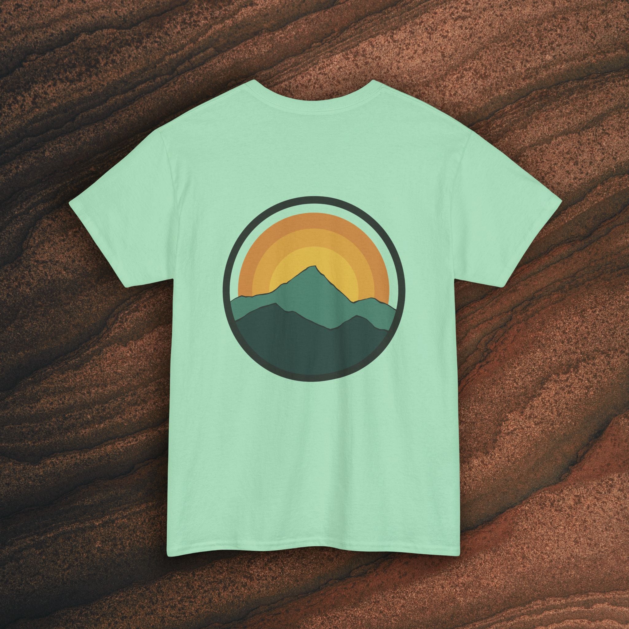 Retro Sunset Mountain Graphic Tee
