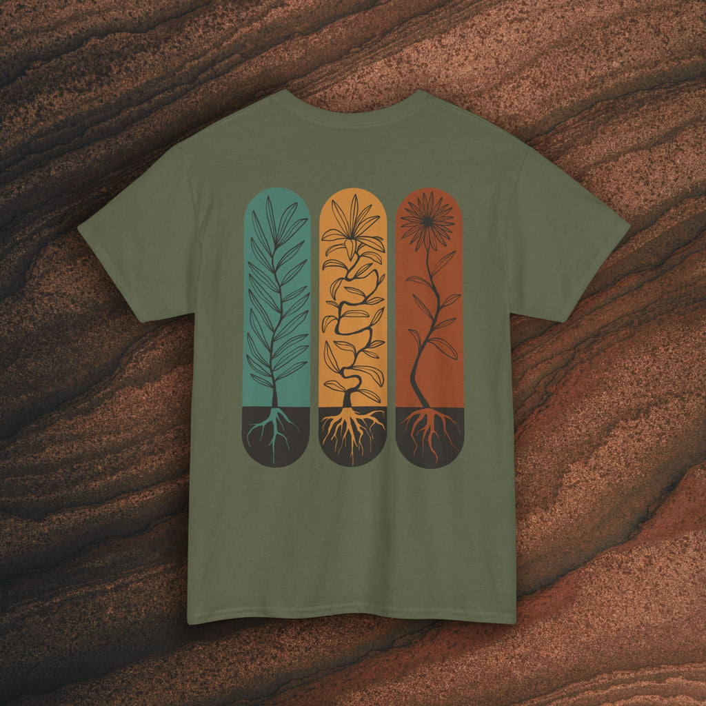 Unisex Heavy Cotton Tee - Rooted plants