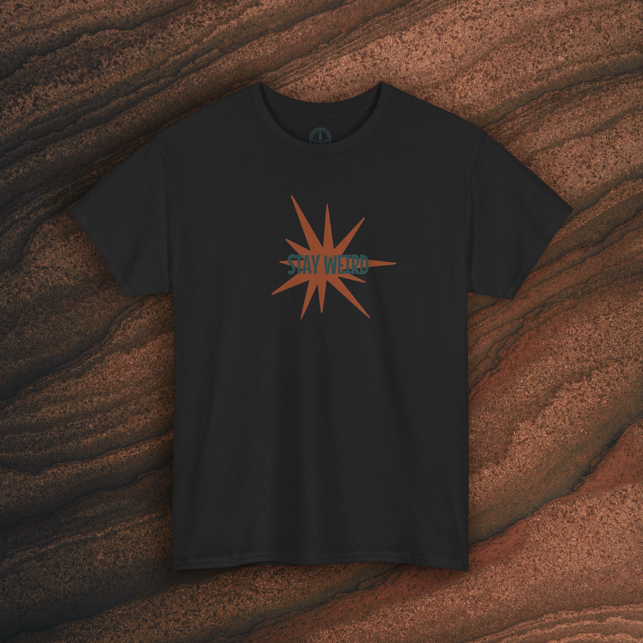 Stay Weird Floral Tee — Retro Starburst Flower Graphic T-Shirt