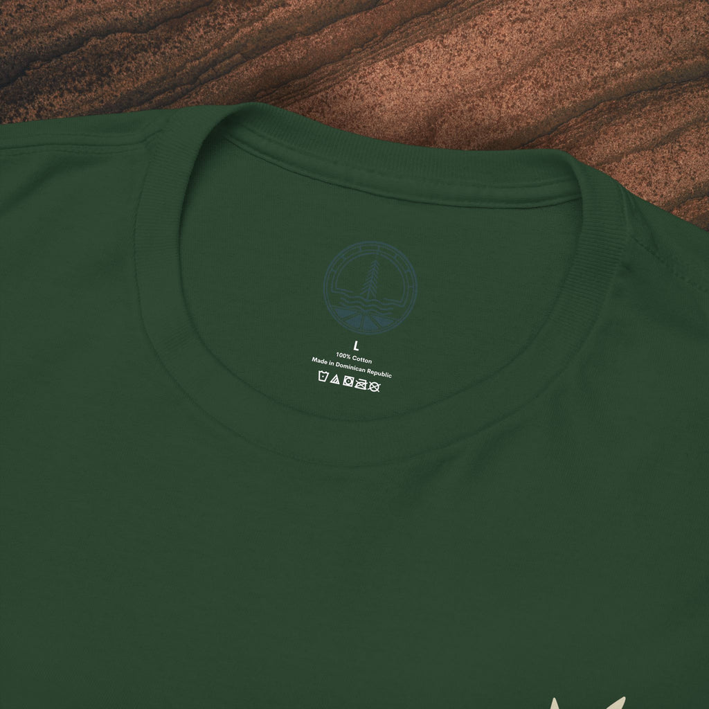 Unisex Heavy Cotton Tee — Minimal Olive Branch Graphic T-Shirt