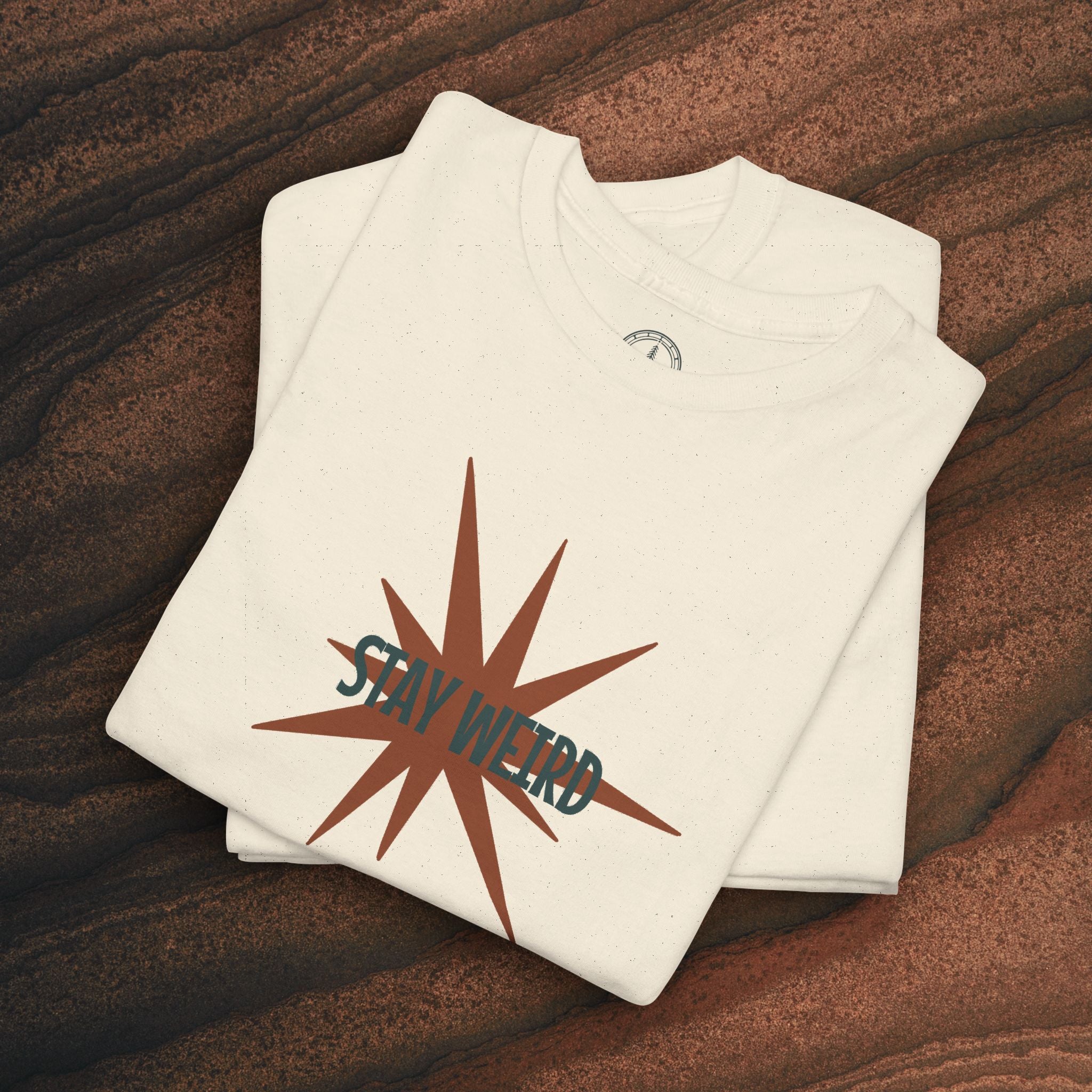 Stay Weird Floral Tee — Retro Starburst Flower Graphic T-Shirt